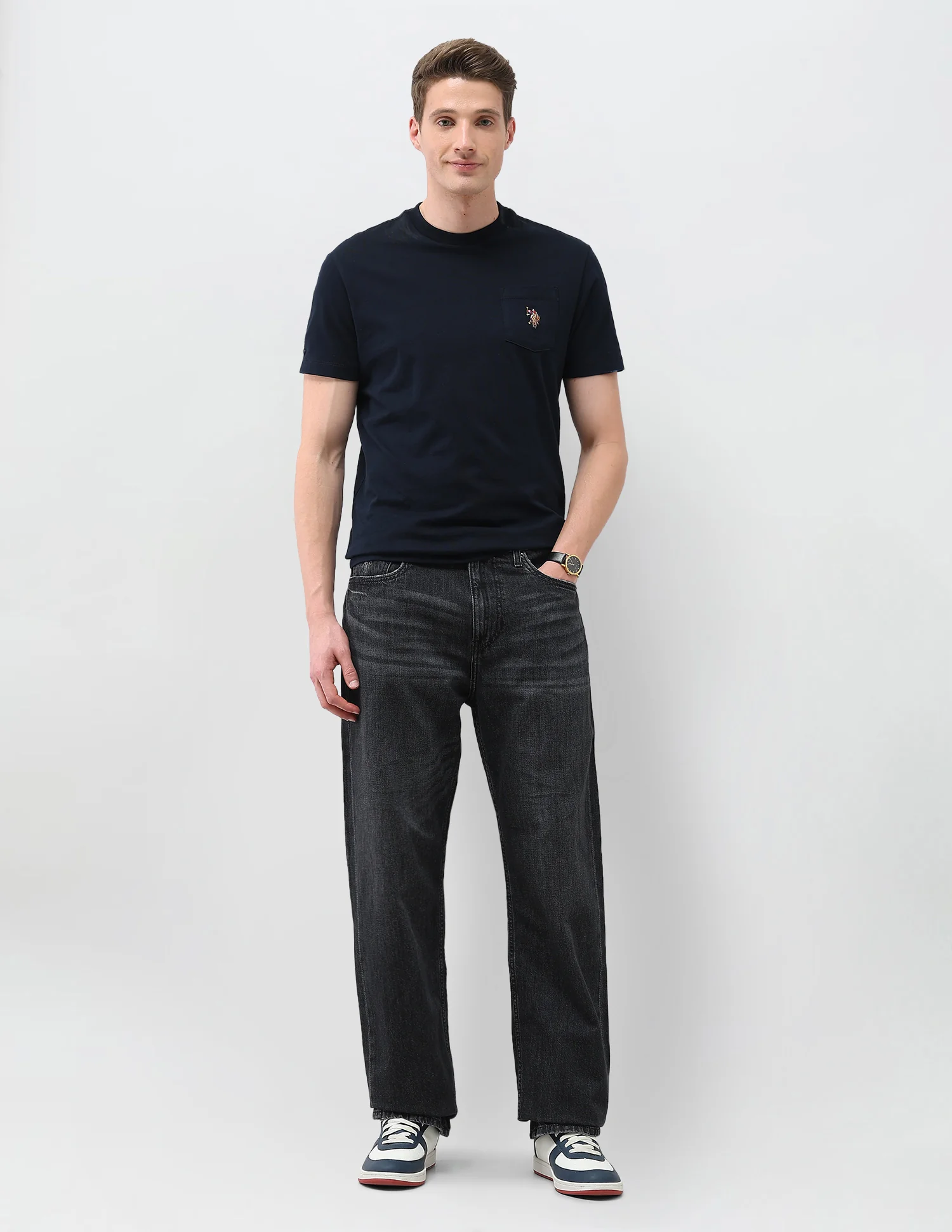 Logan Loose Straight Fit Black Jeans - Image 3