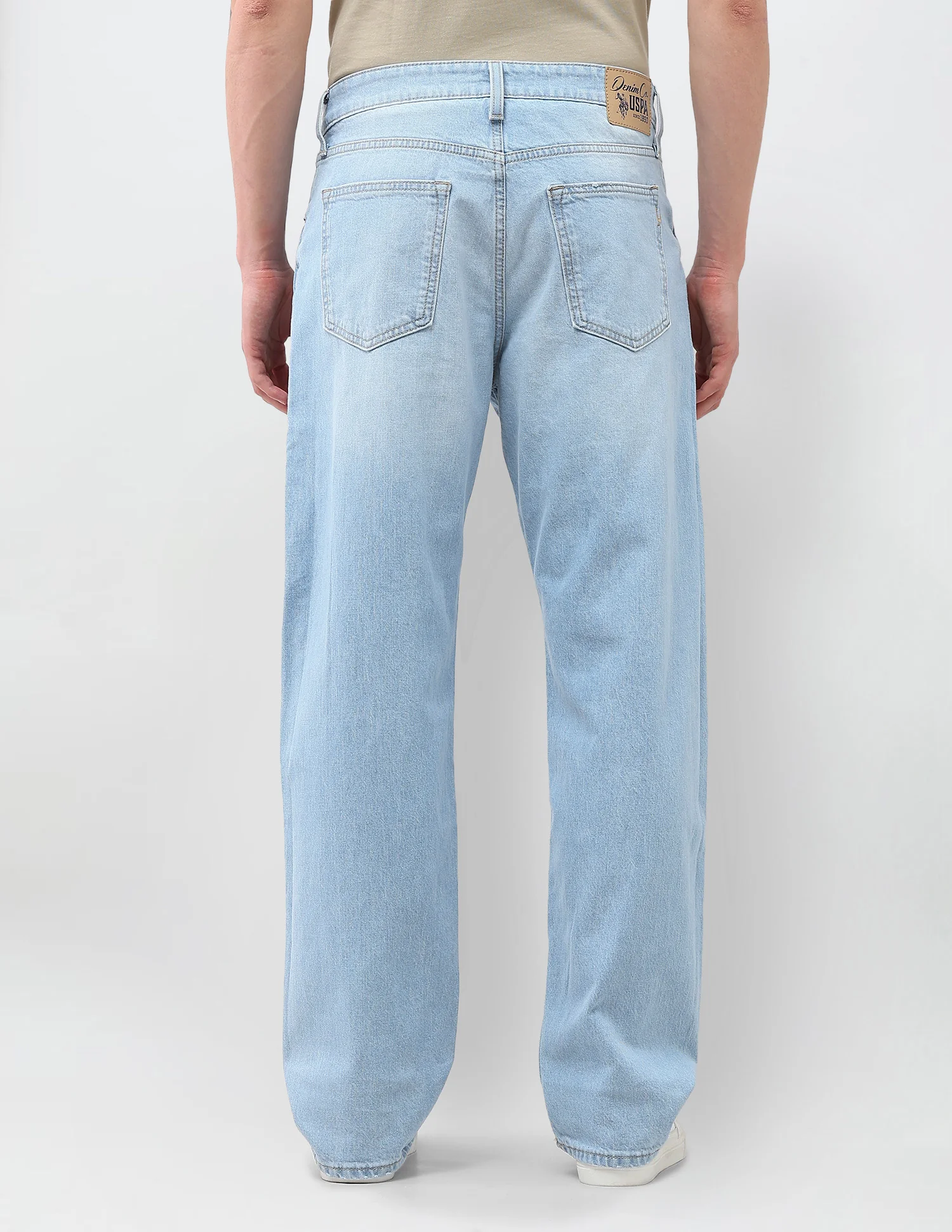 Logan Loose Straight Fit Blue Distressed Jeans - Image 5