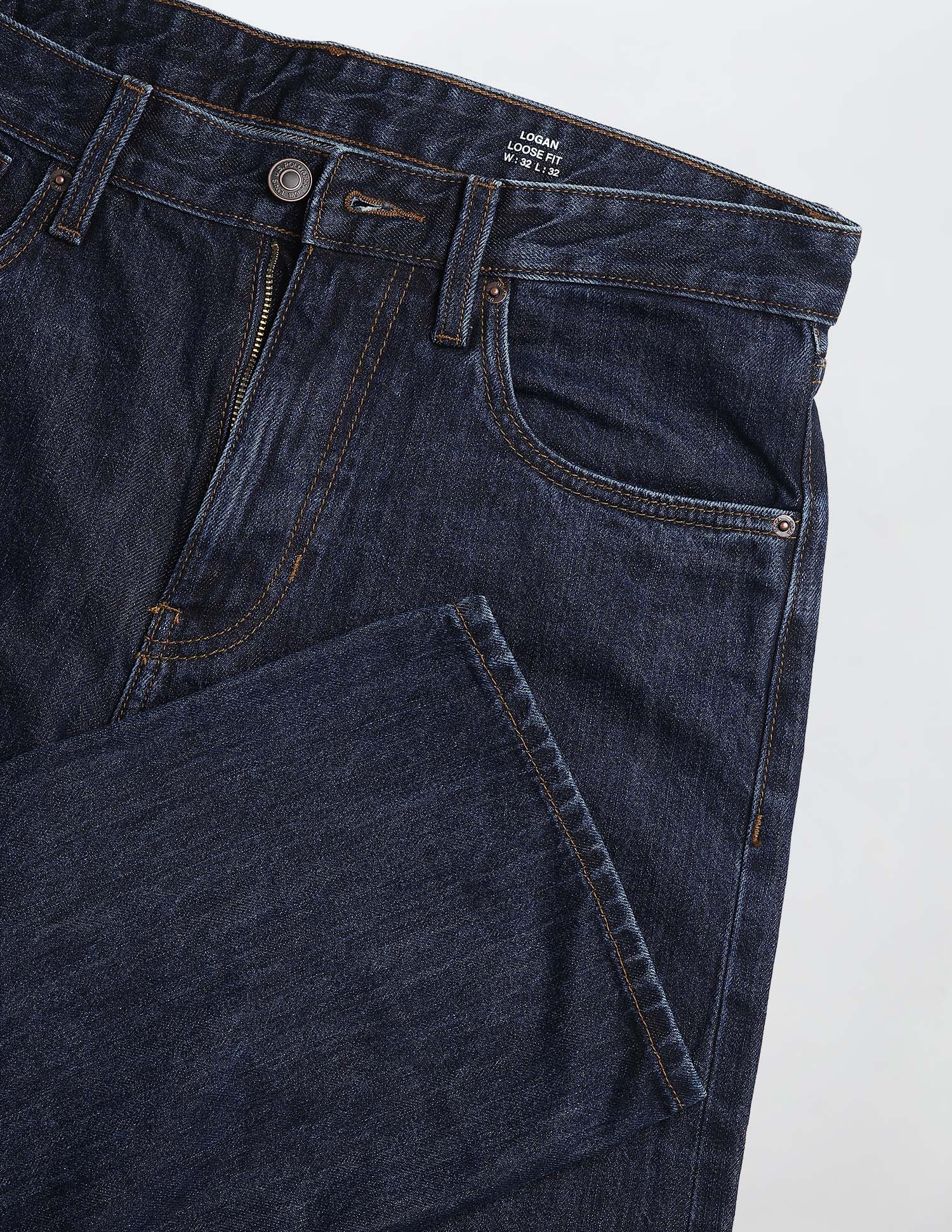 Logan Loose Straight Fit Blue Jeans - Image 2