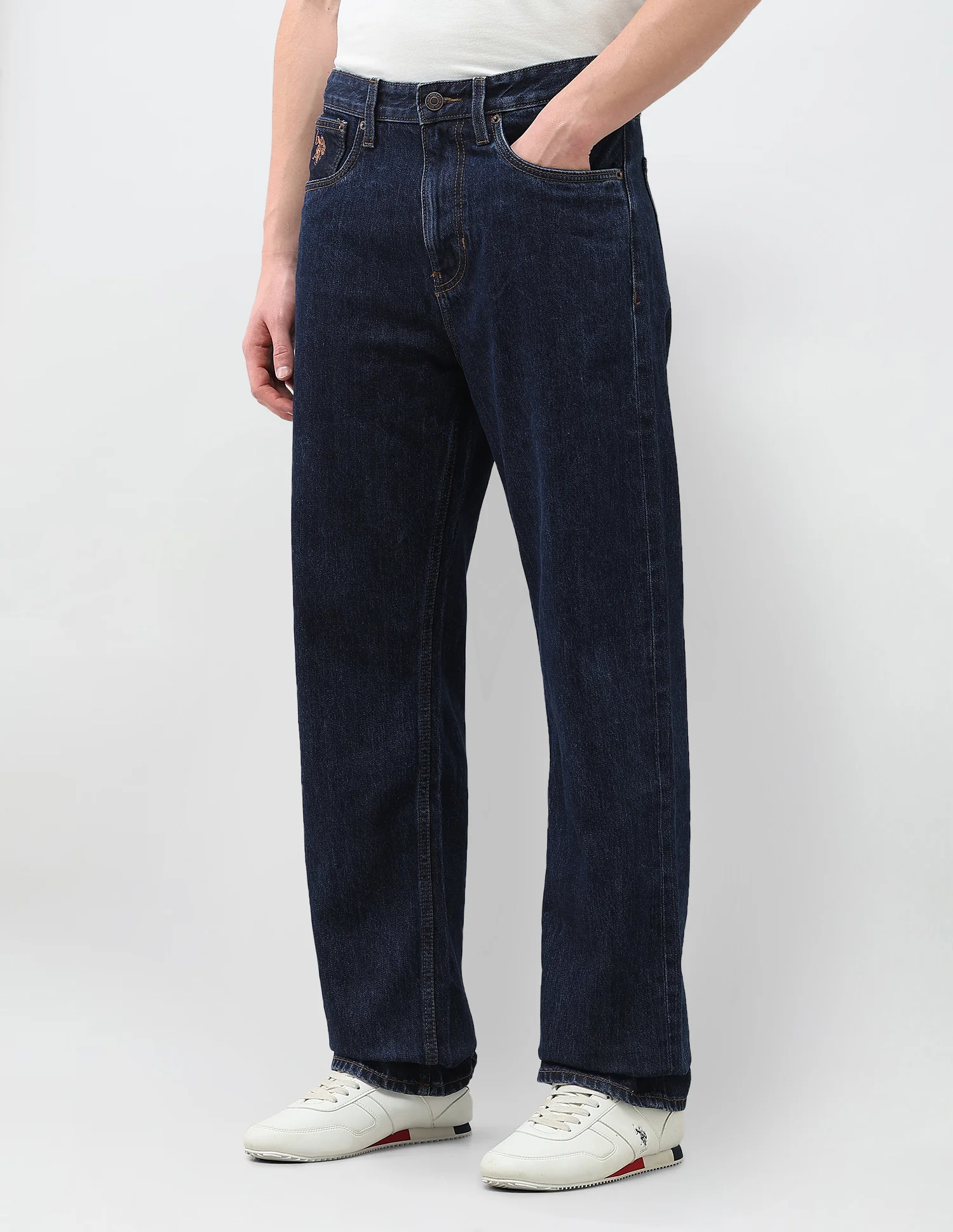 Logan Loose Straight Fit Blue Jeans - Image 4