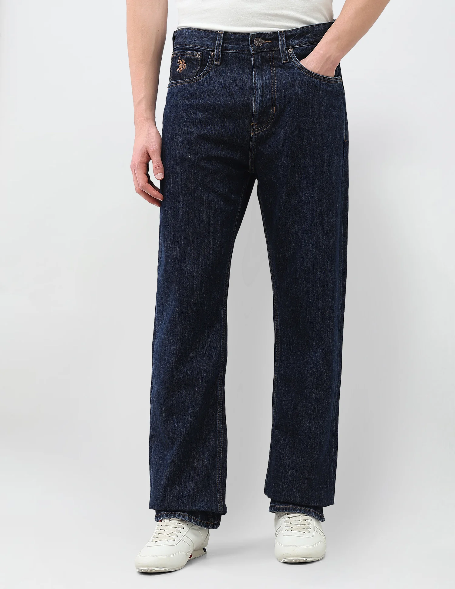 Logan Loose Straight Fit Blue Jeans - Image 6