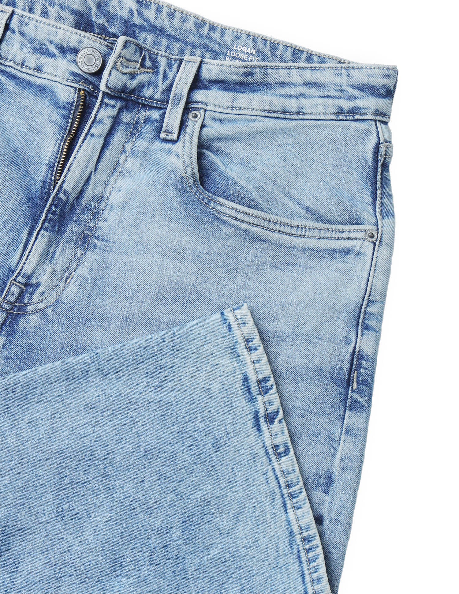 Logan Loose Straight Fit Blue Jeans - Image 2