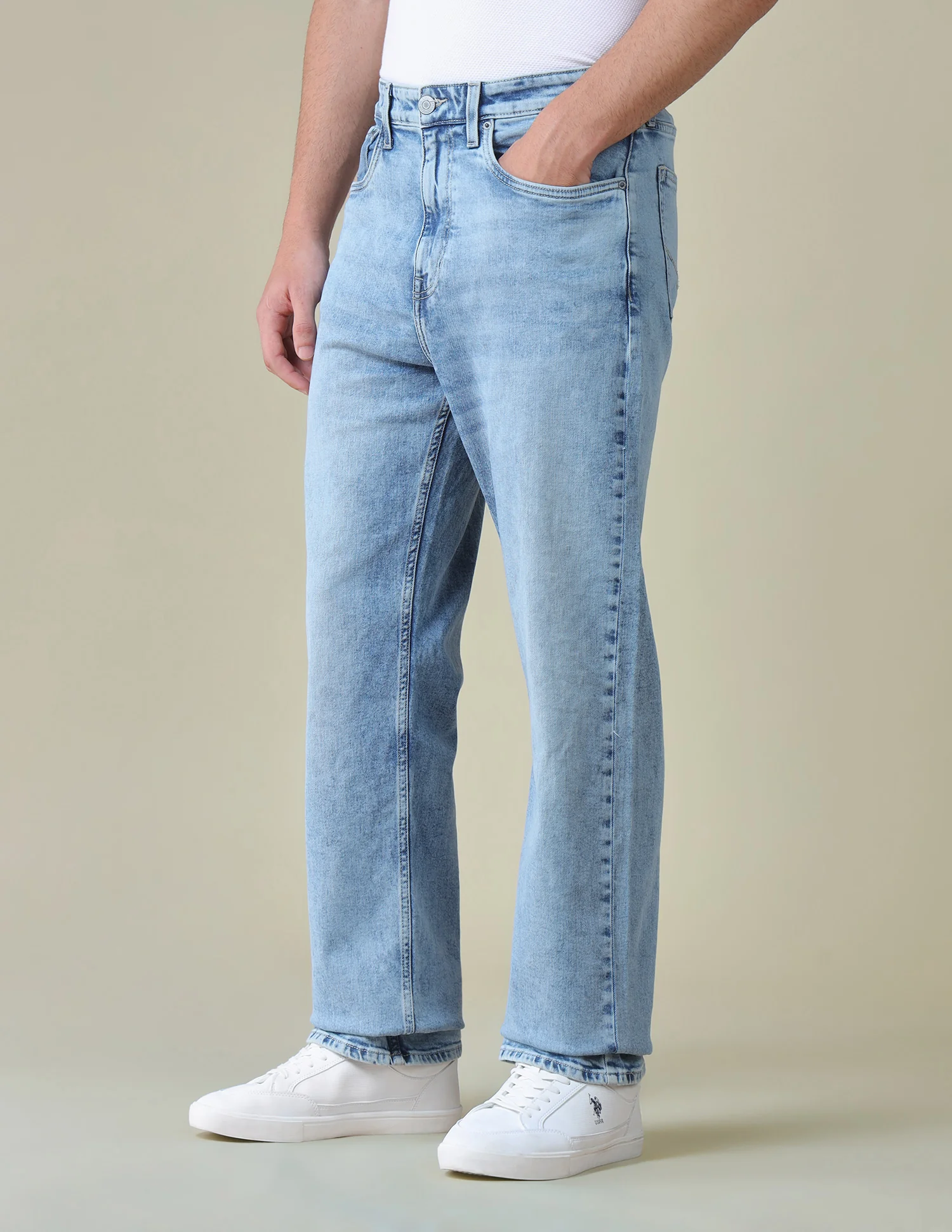 Logan Loose Straight Fit Blue Jeans - Image 4