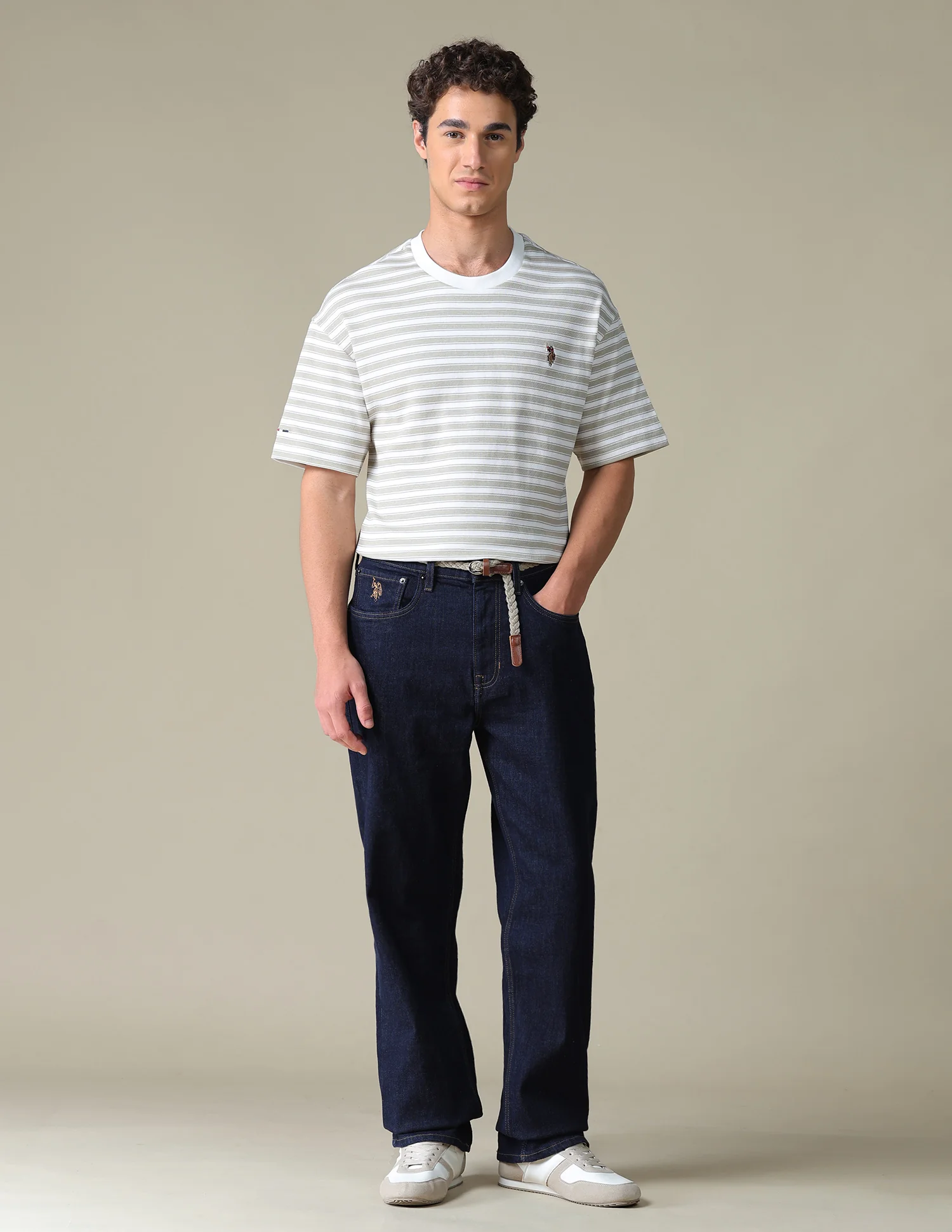 Logan Loose Straight Fit Blue Jeans - Image 3
