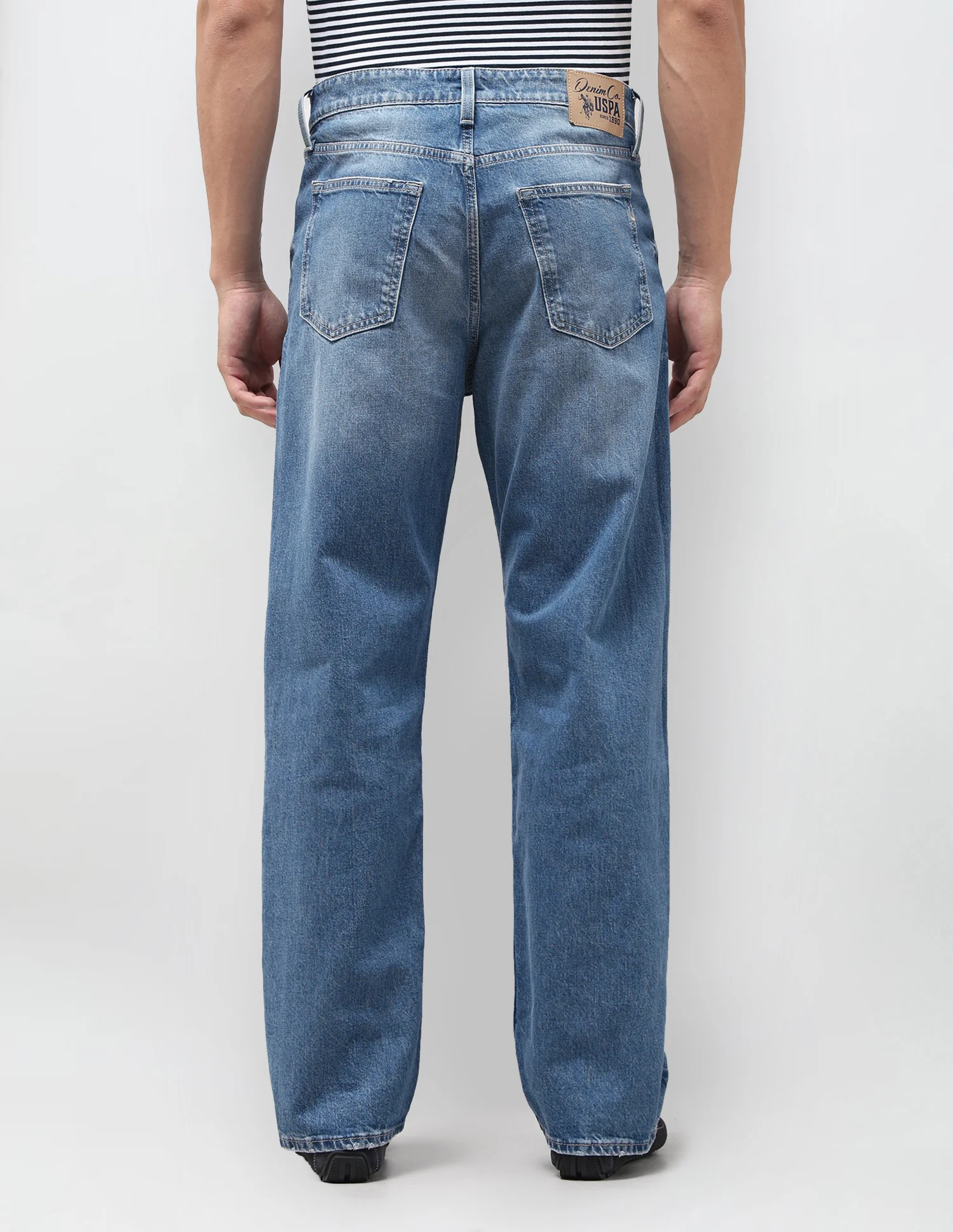 Logan Loose Straight Fit Blue Jeans - Image 5