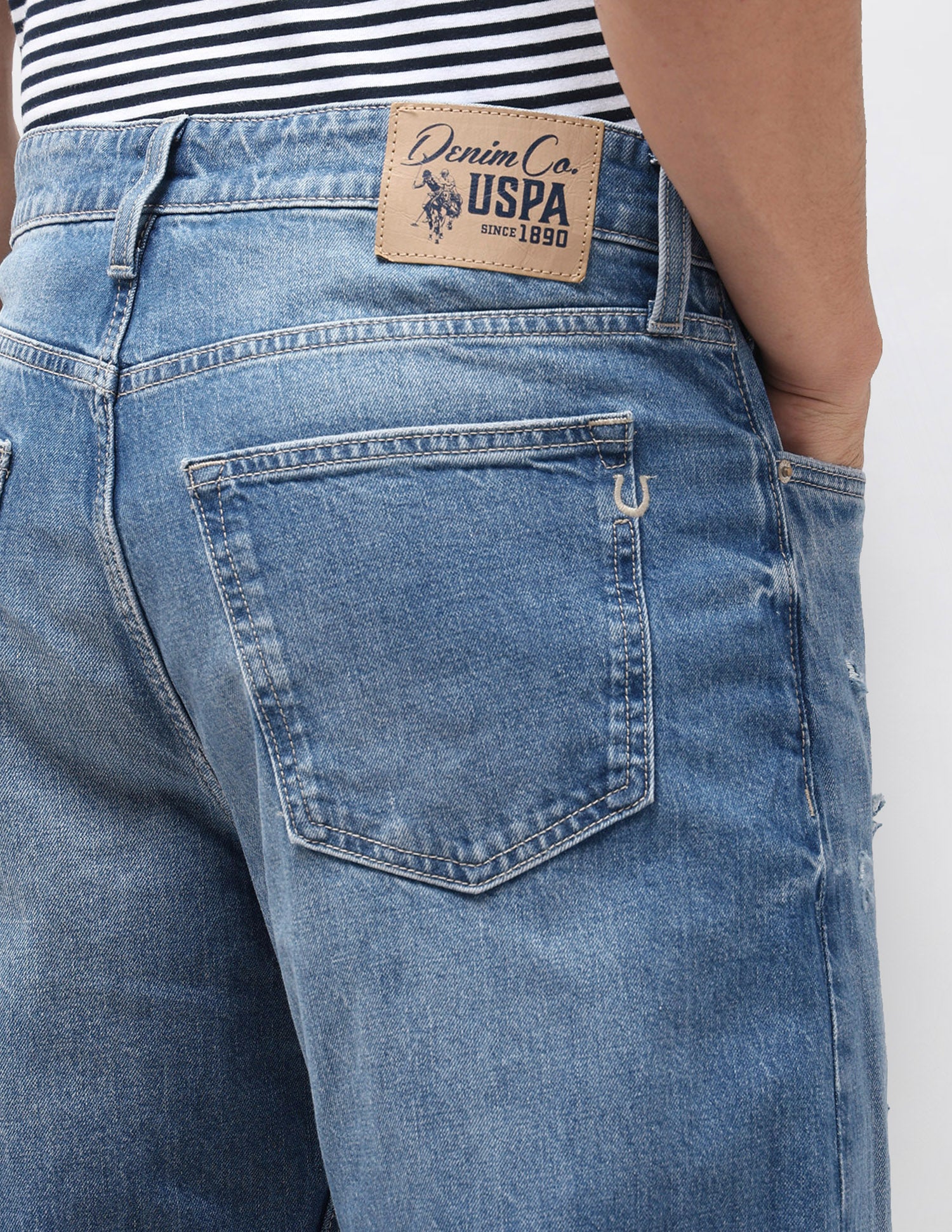 Logan Loose Straight Fit Blue Jeans - Image 8