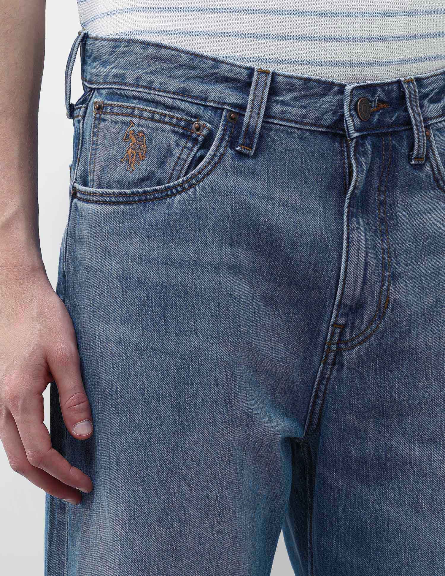 Logan Loose Straight Fit Blue Jeans - Image 7