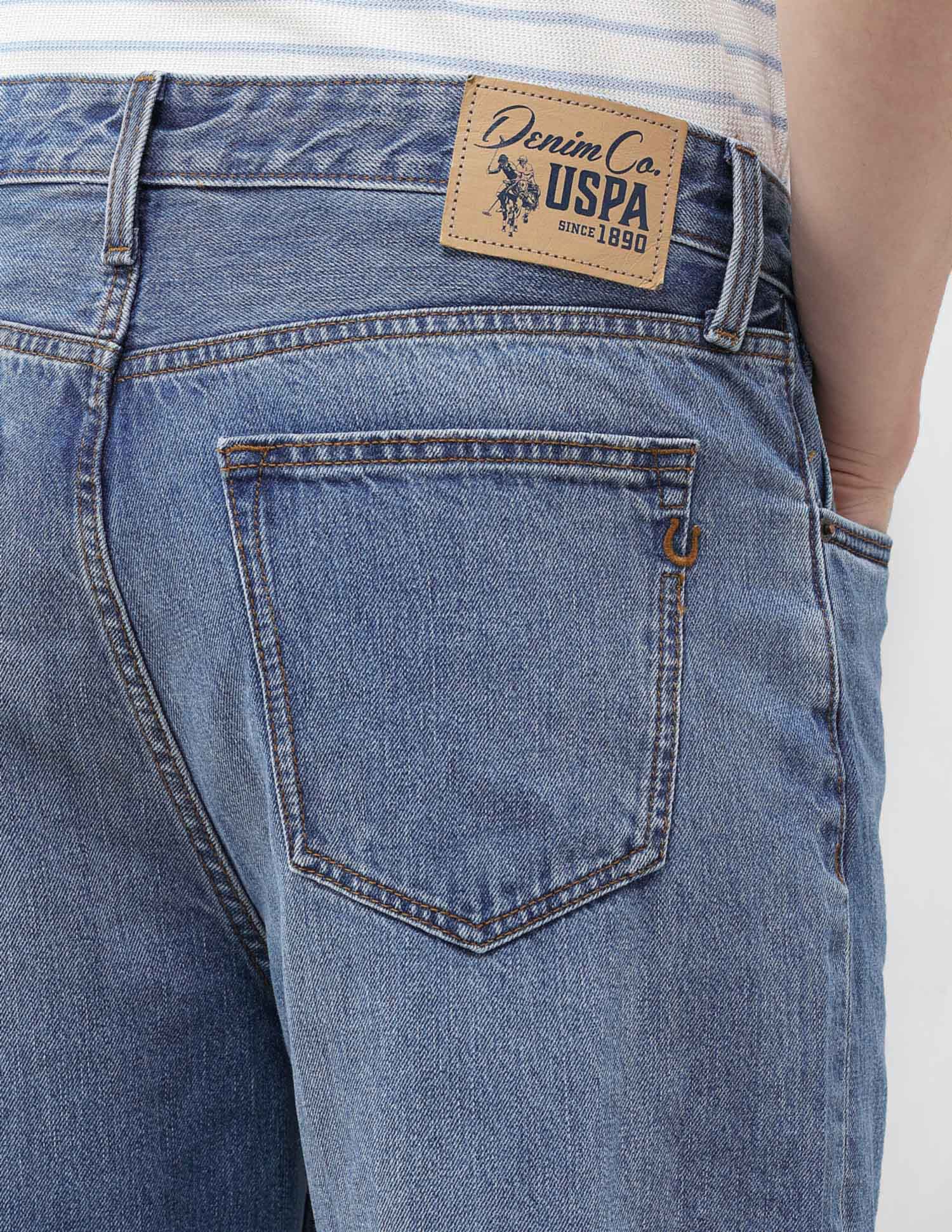 Logan Loose Straight Fit Blue Jeans - Image 8