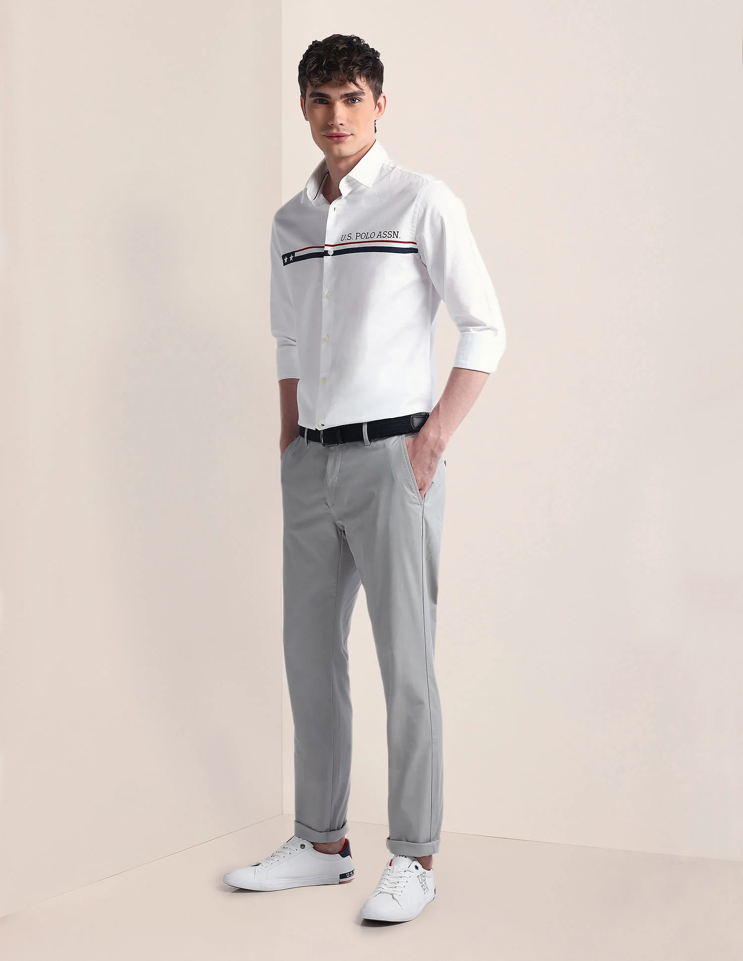 Long Sleeve Solid Brand Shirt - Image 3
