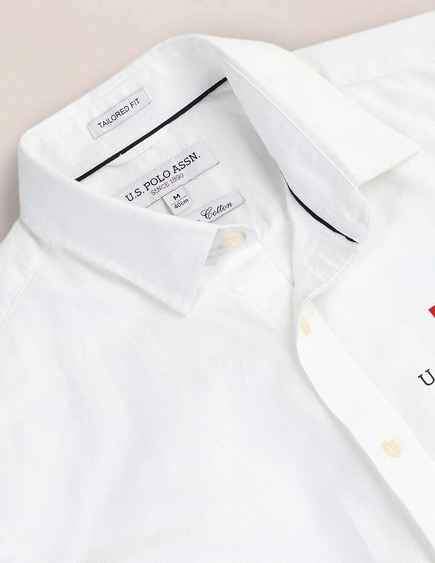 Long Sleeve Solid Brand Shirt - Image 2