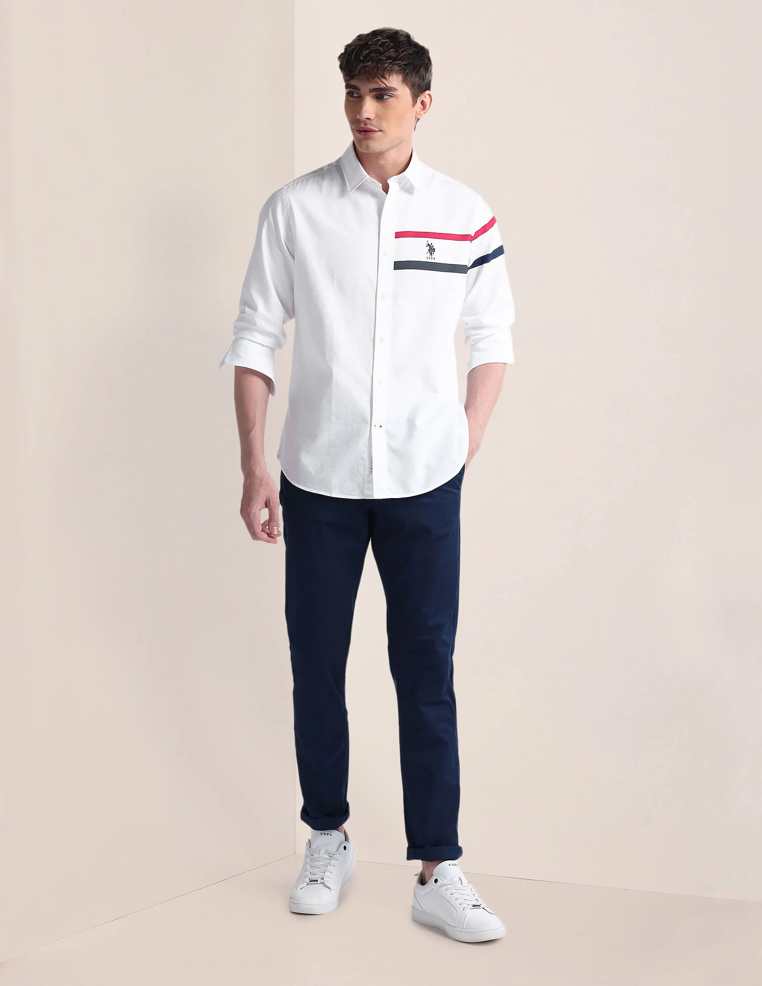 Long Sleeve Solid Brand Shirt - Image 3