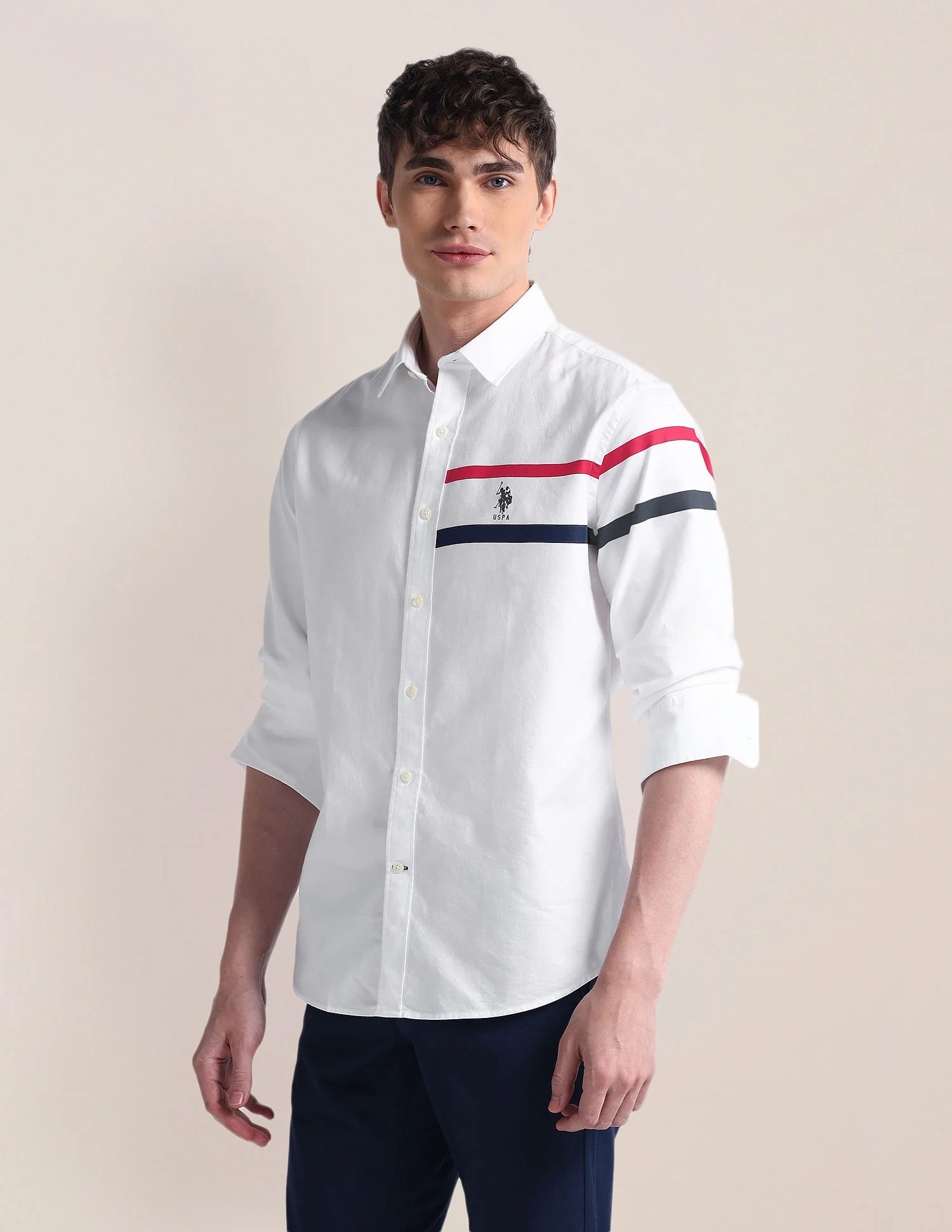 Long Sleeve Solid Brand Shirt - Image 4