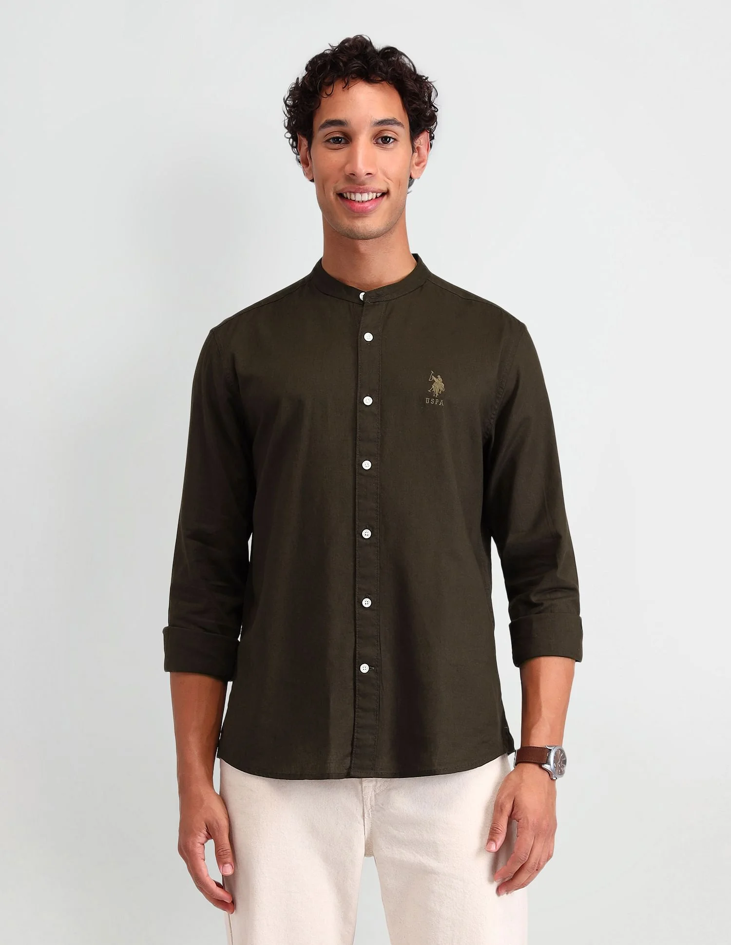 Manhattan Slim Fit Solid Shirt
