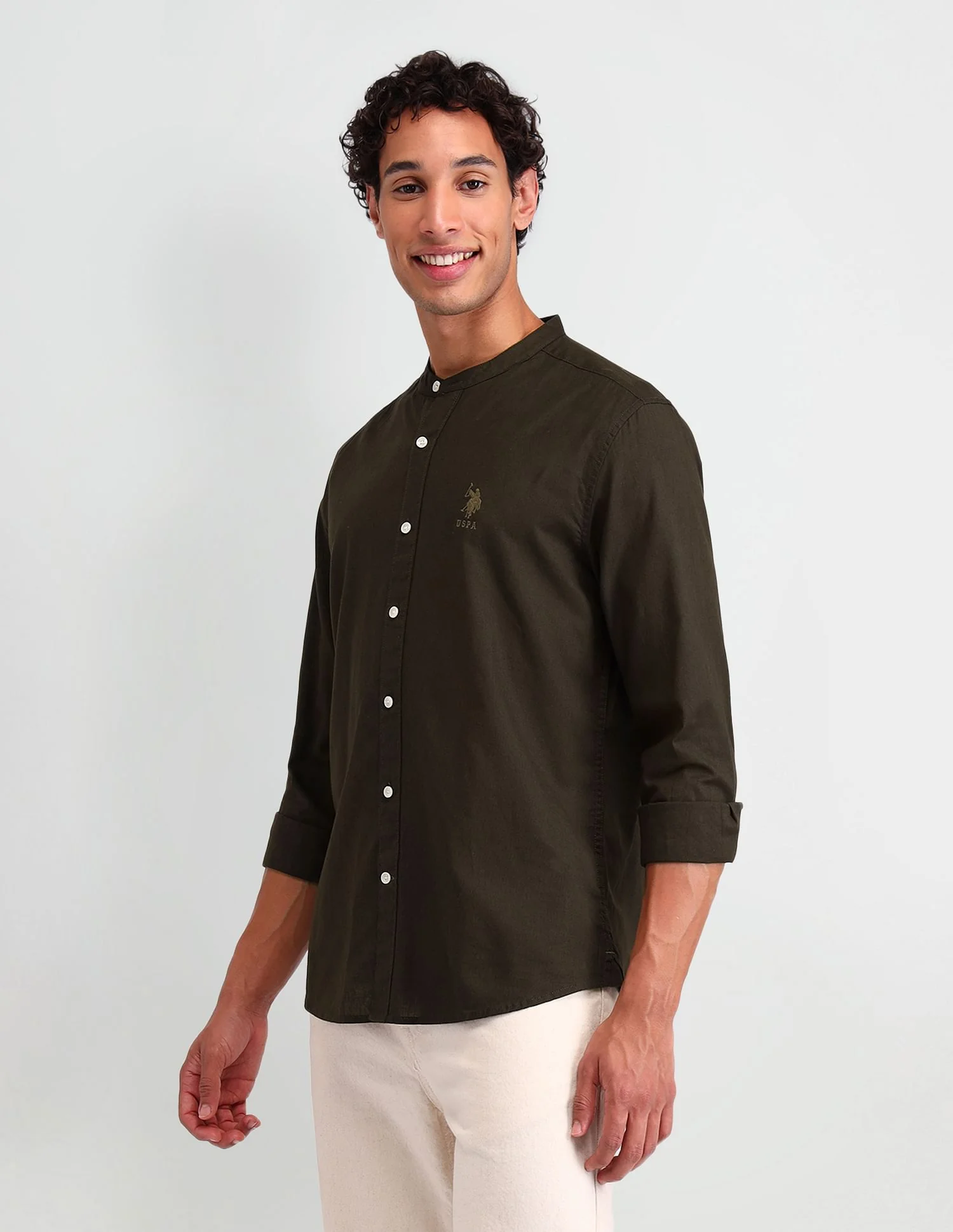 Manhattan Slim Fit Solid Shirt - Image 4