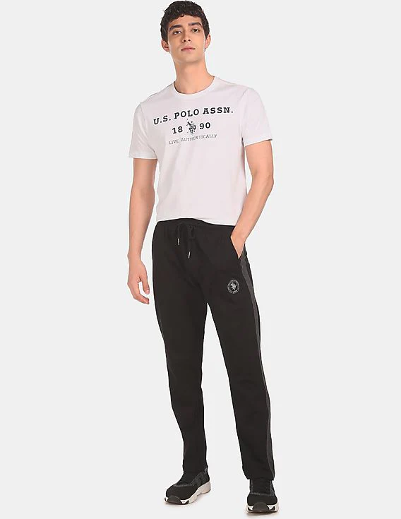 Men Black I669 Comfort Fit Solid Cotton Polyester Lounge Pants - Pack Of 1 - Image 2