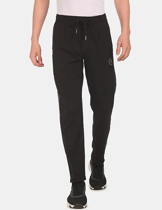 Men Black I669 Comfort Fit Solid Lounge Pants - Pack Of 1 - Image 6