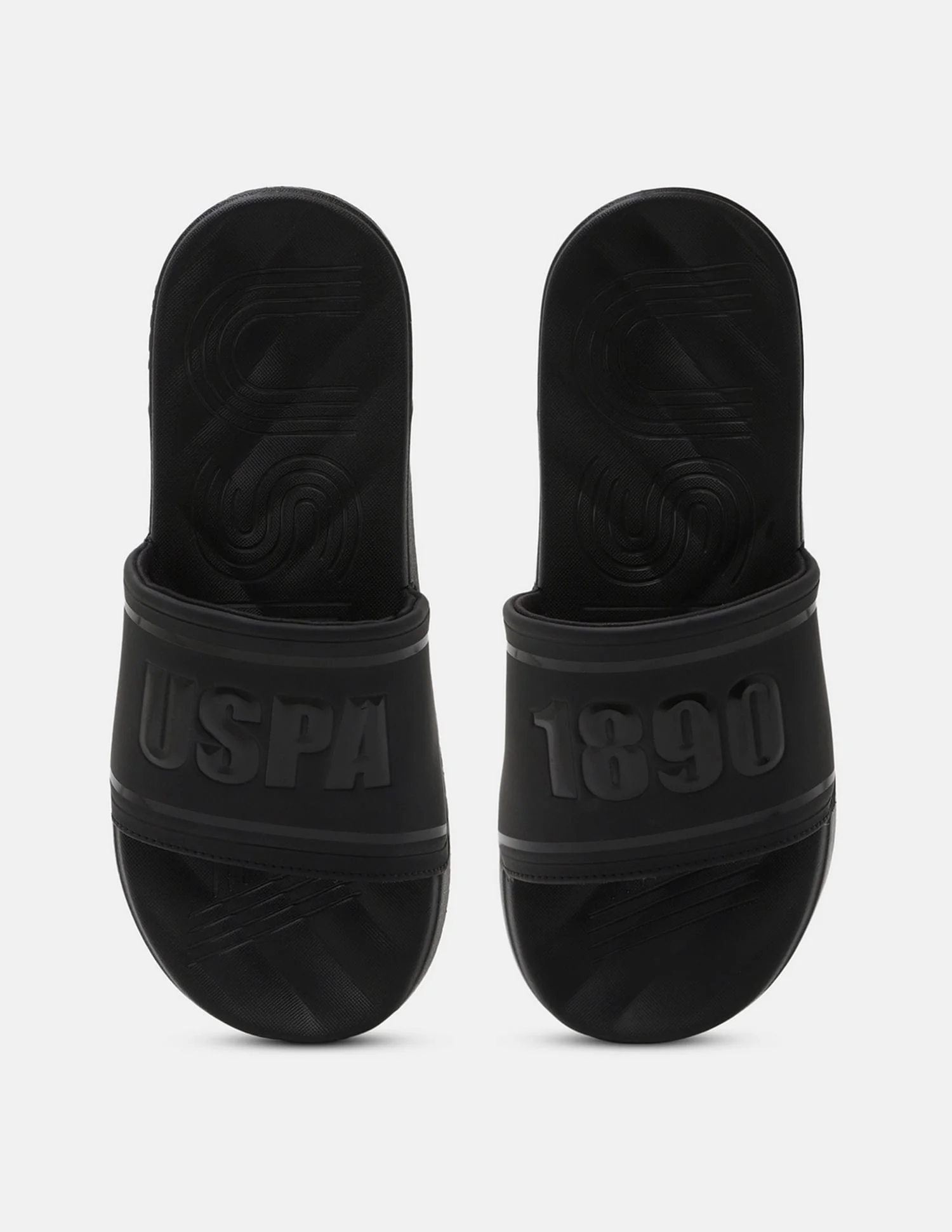 Men Brand Embossed Deja Blk Slippers - Image 2
