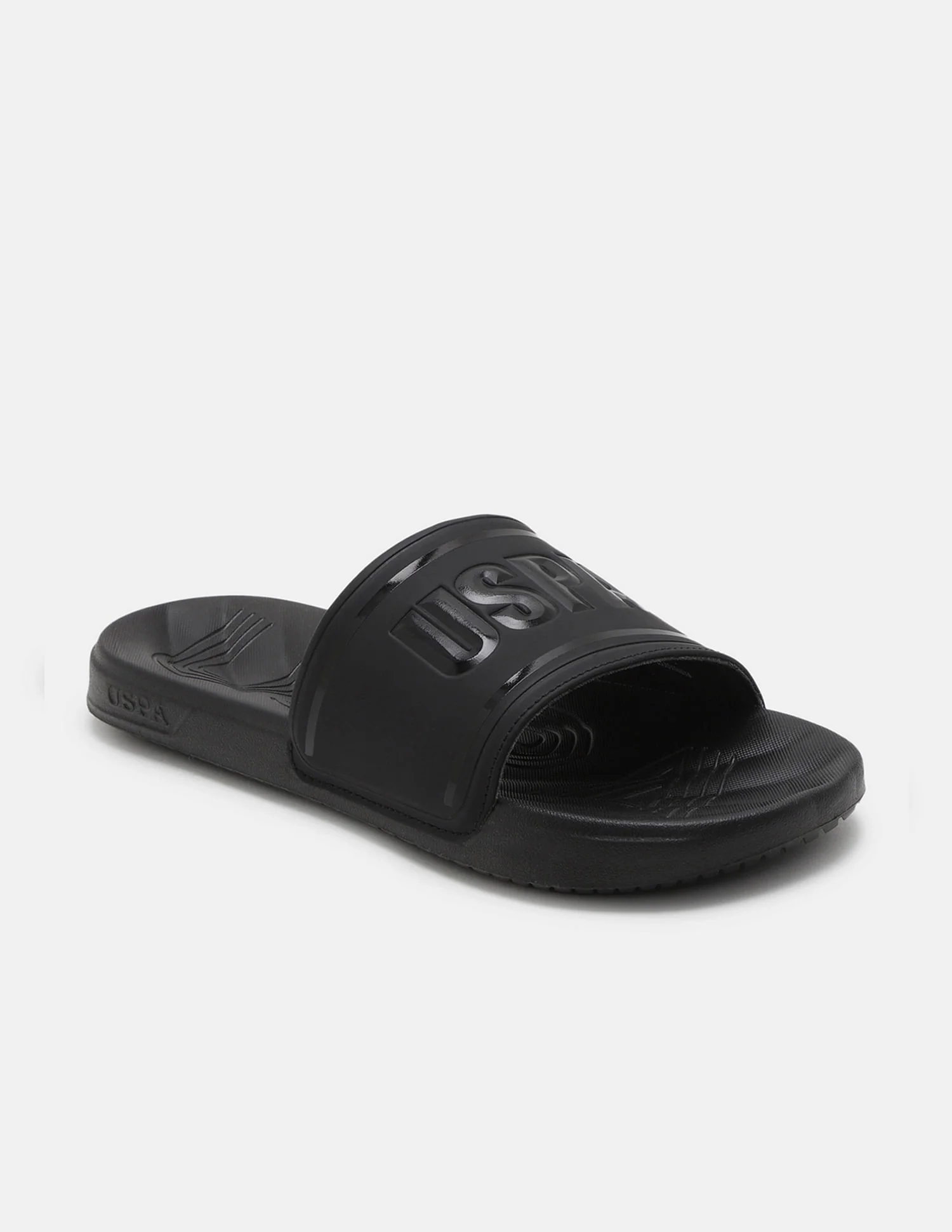 Men Brand Embossed Deja Blk Slippers - Image 4