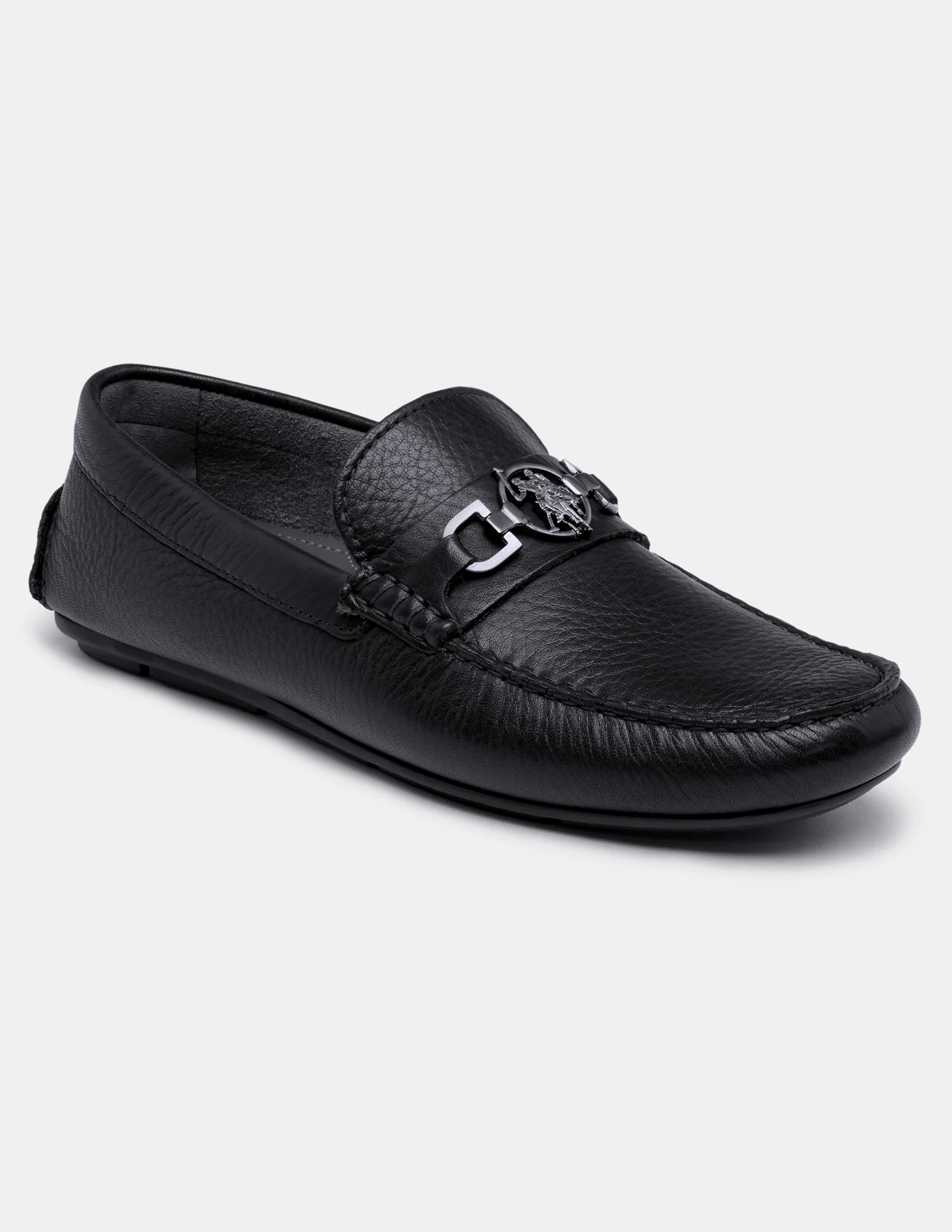 Men Elger Textured Leather Loafers - Image 2