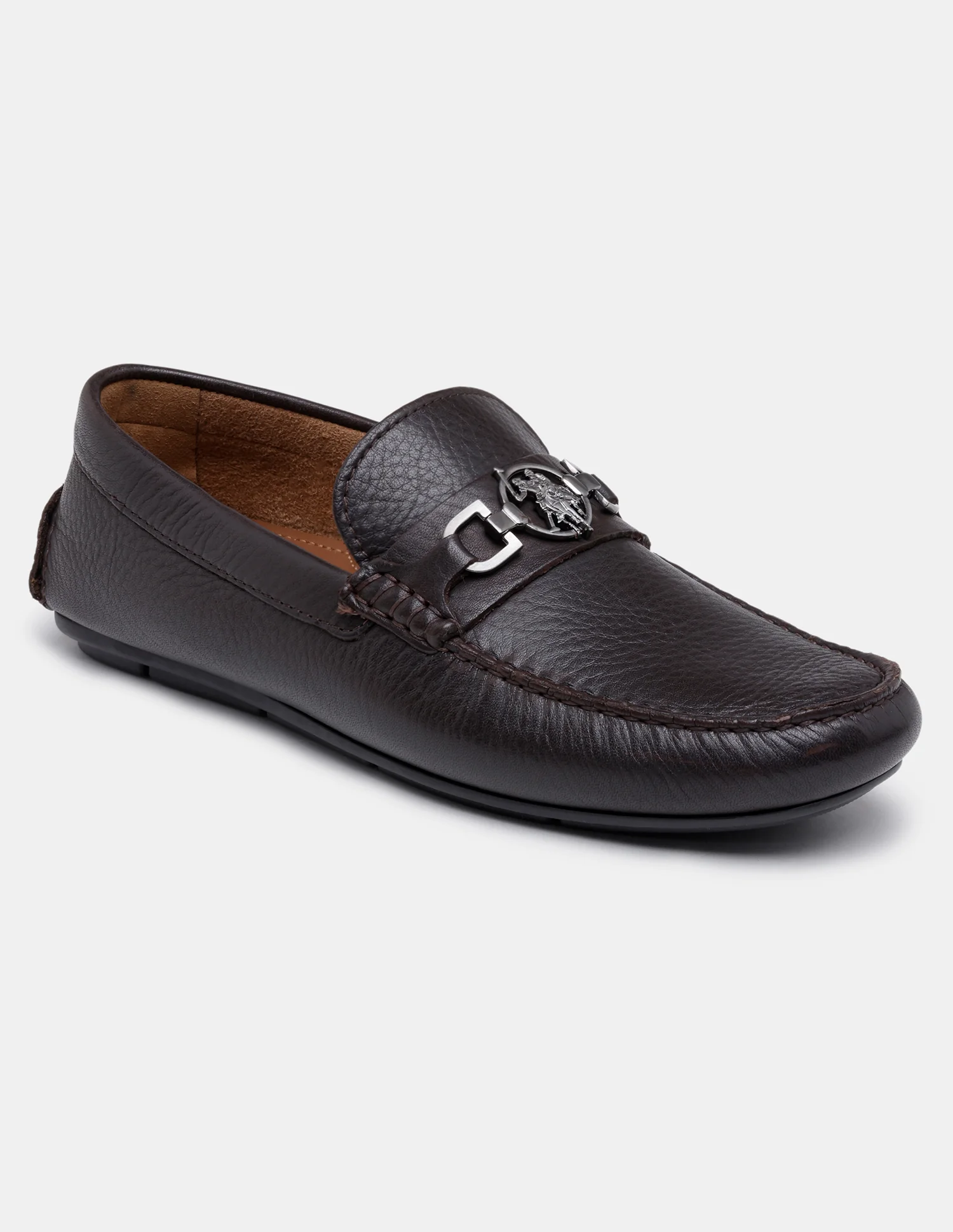 Men Elger Textured Leather Loafers - Image 2