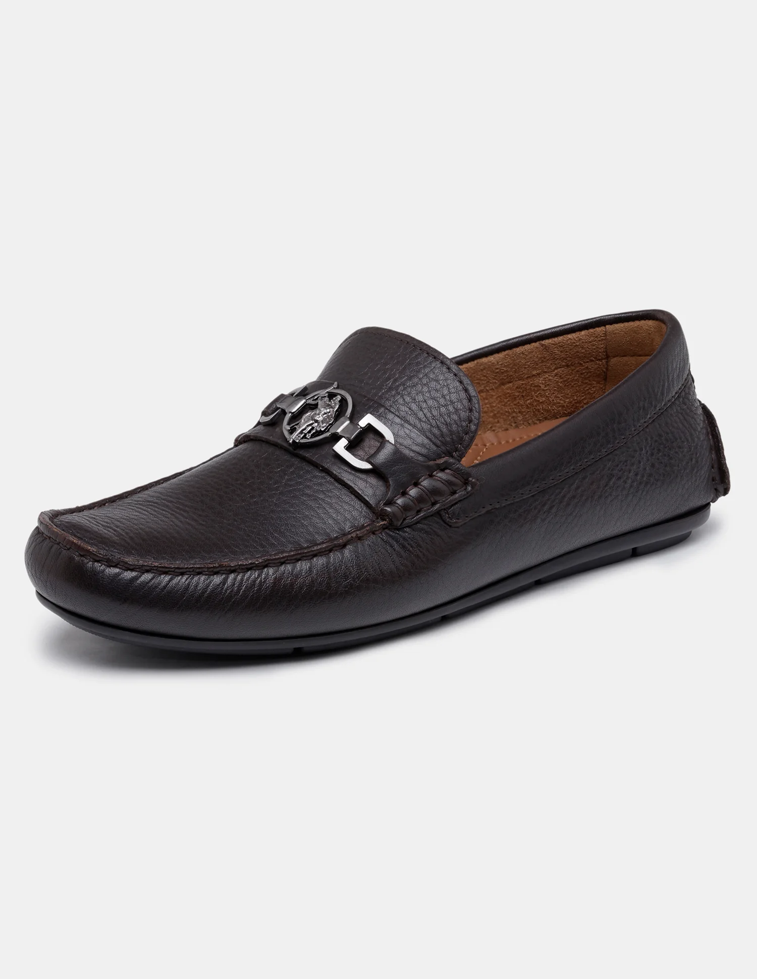 Men Elger Textured Leather Loafers - Image 4