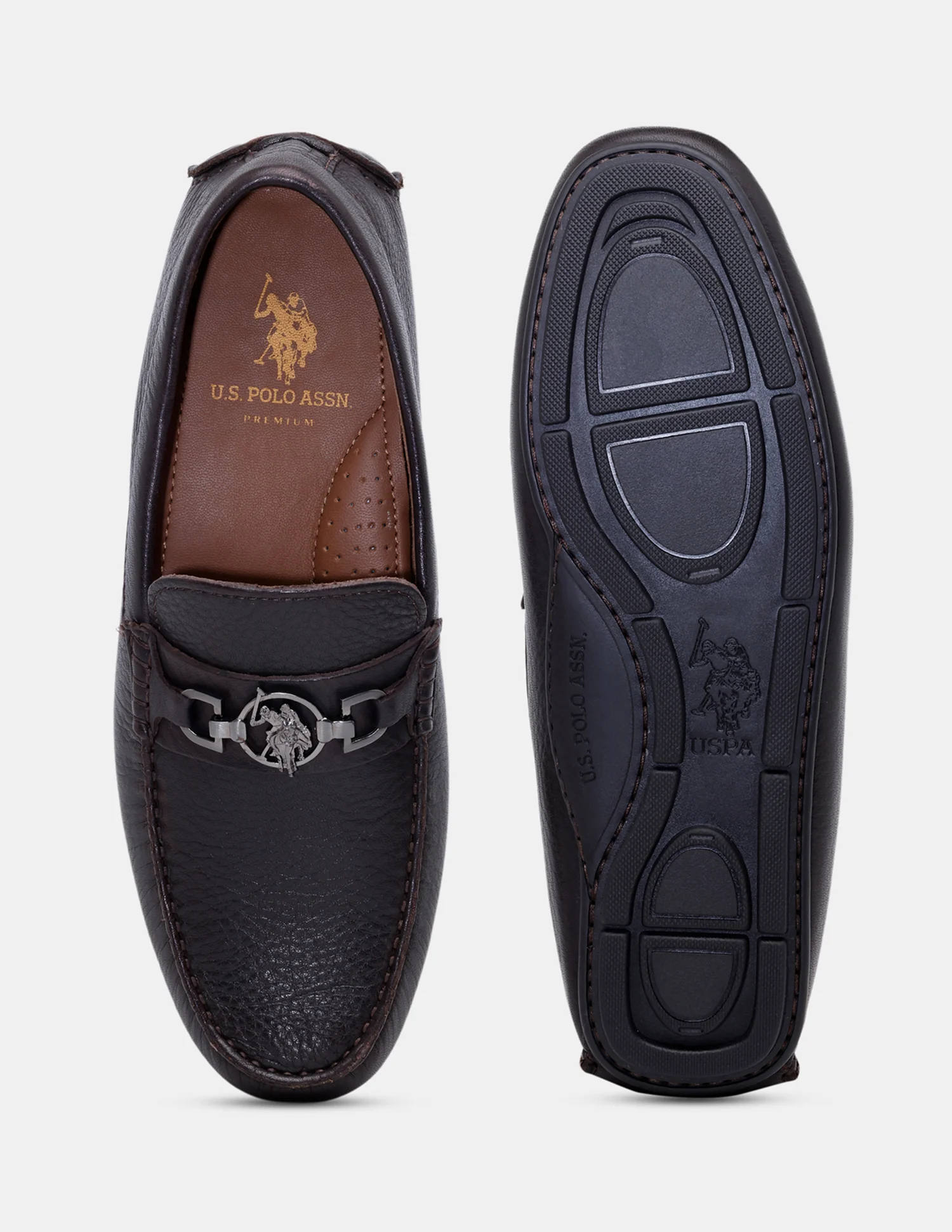 Men Elger Textured Leather Loafers - Image 7