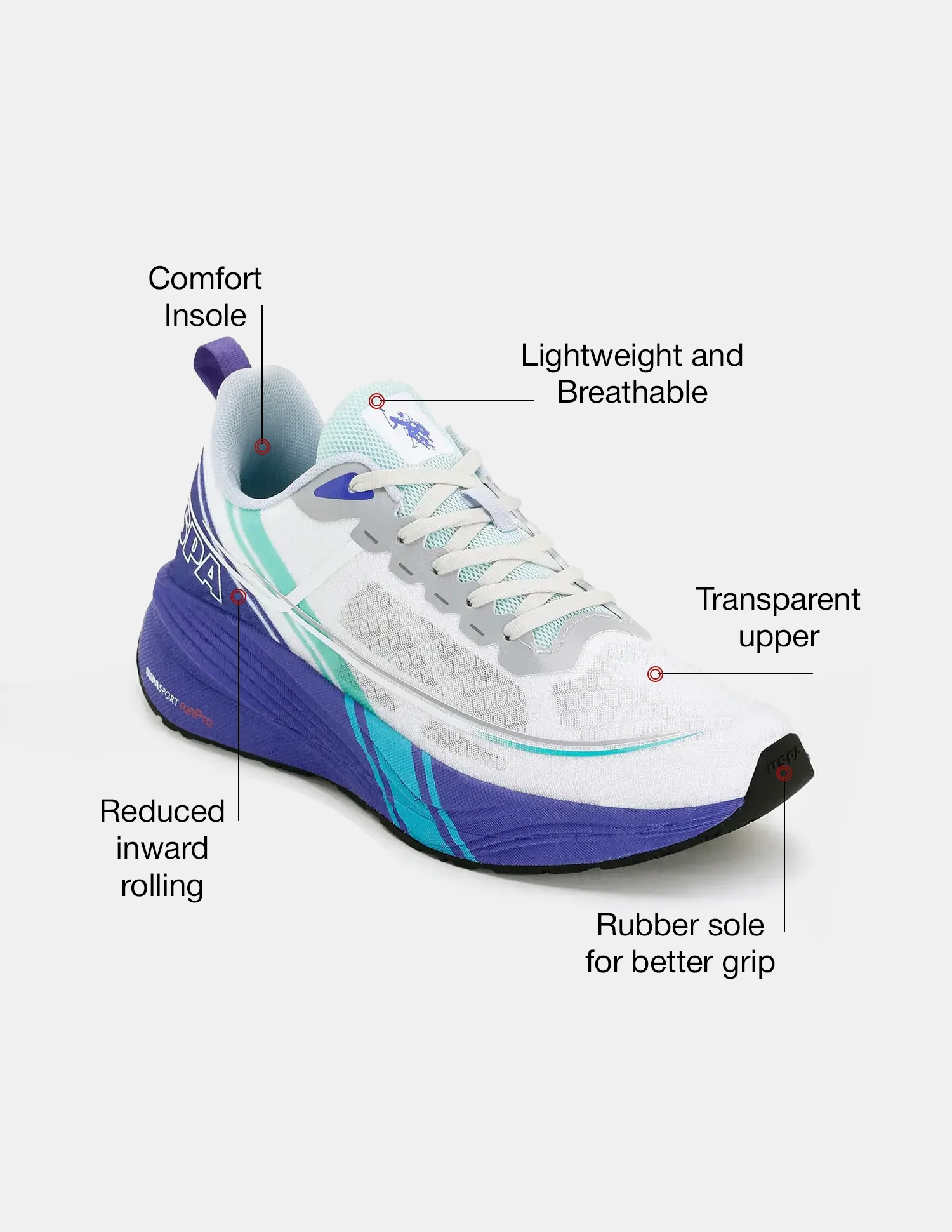 Men Erwin USPA Sport Runpro Running Shoes - Image 9
