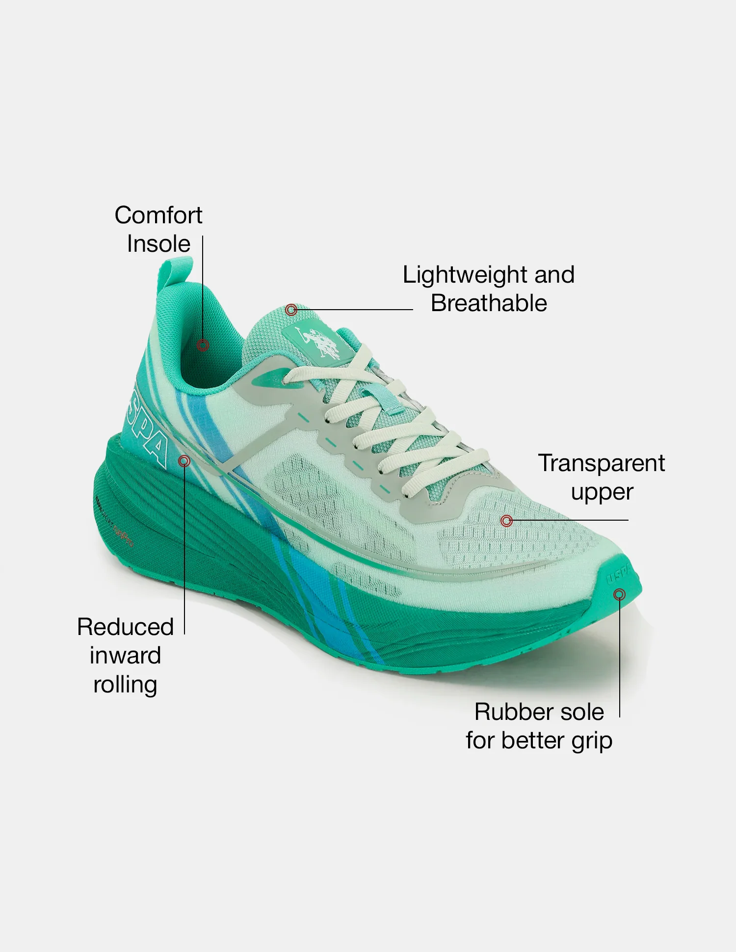 Men Erwin USPA Sport Runpro Running Shoes - Image 10