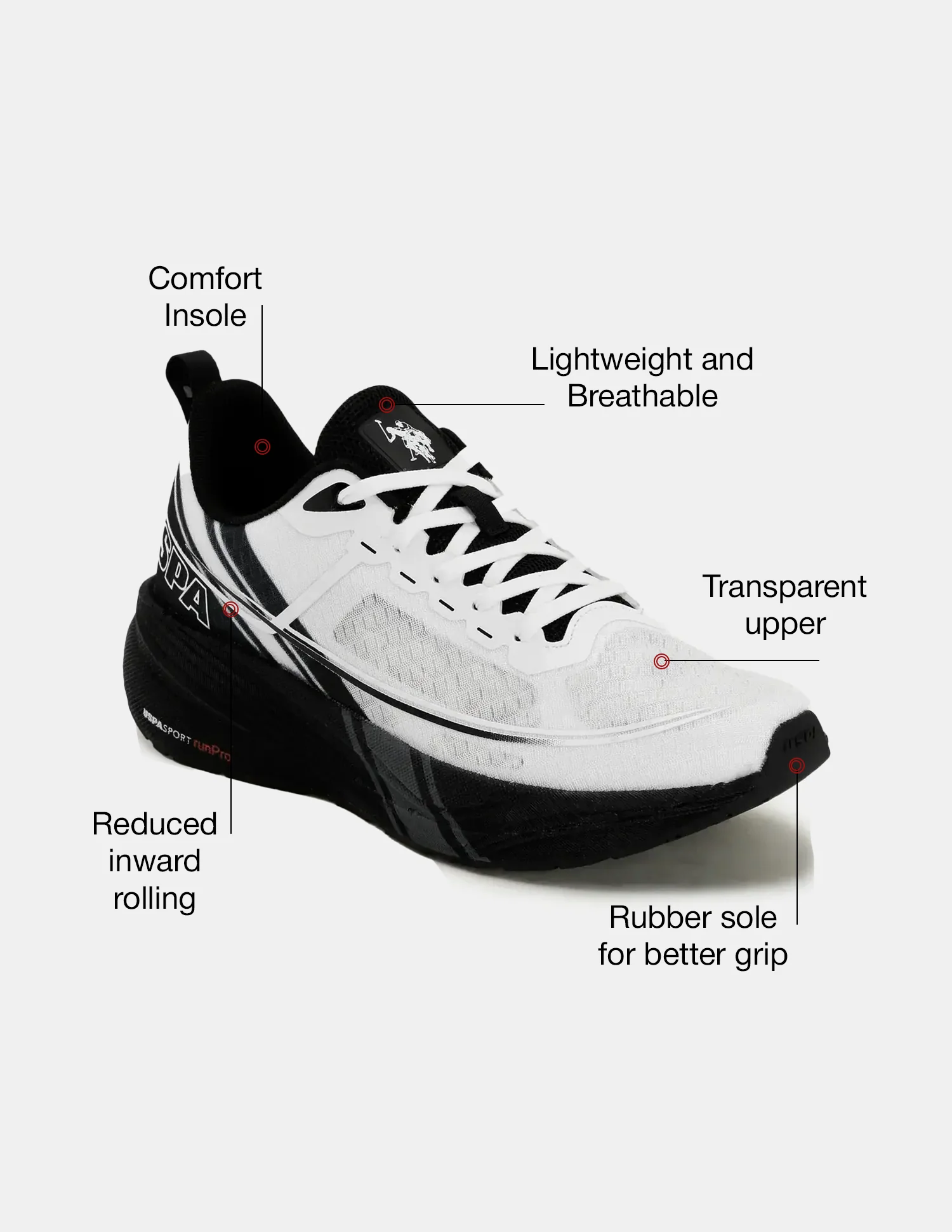 Men Erwin USPA Sport Runpro Running Shoes - Image 9