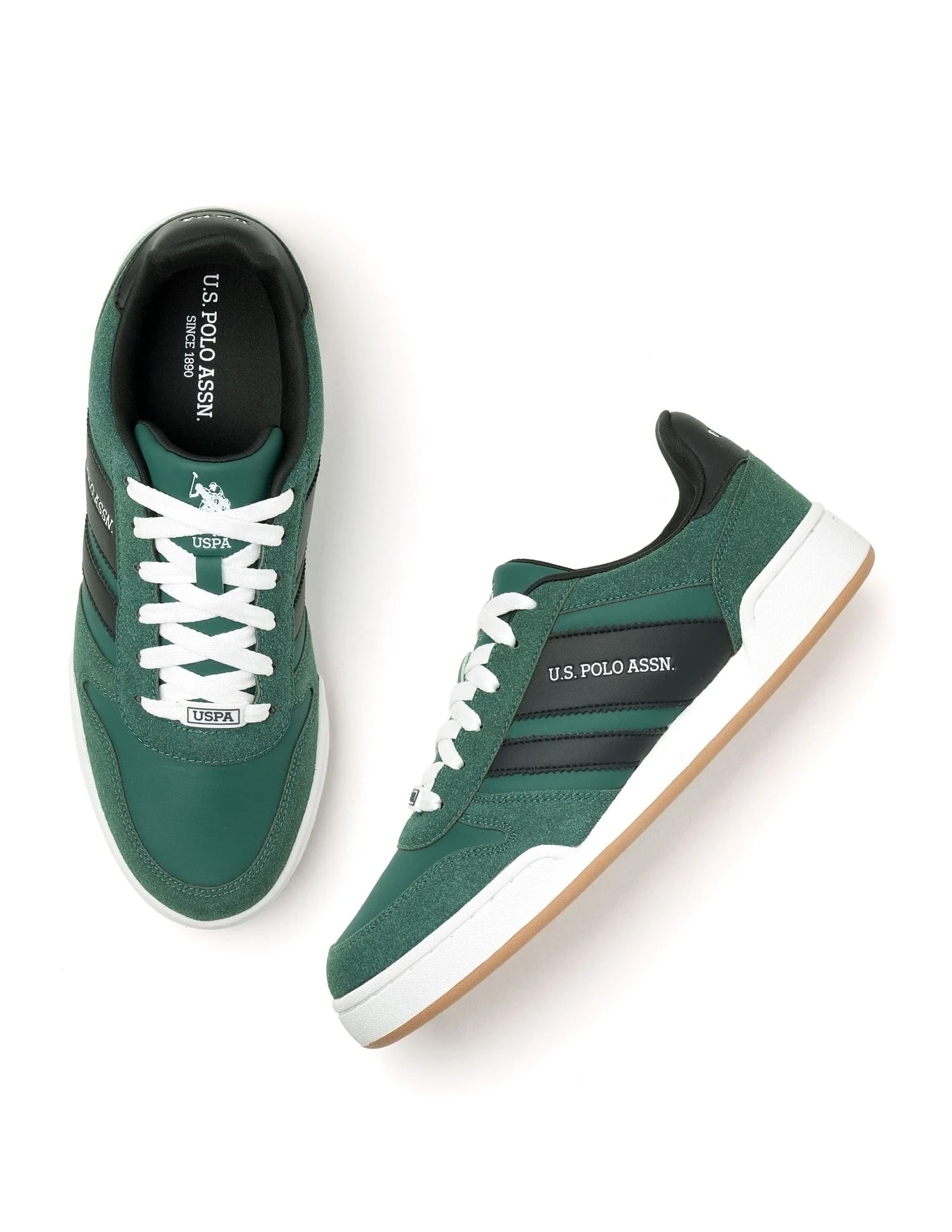 Men Gren Suede Colourblocked Sneakers - Image 3