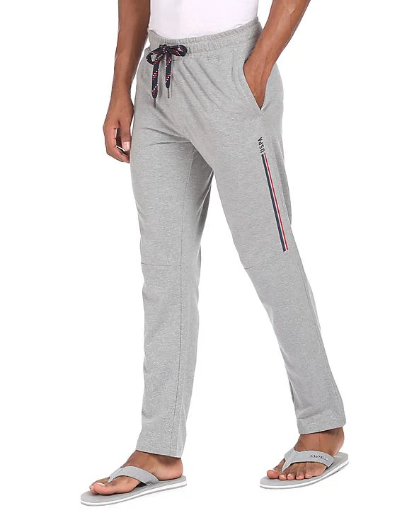 Men Grey I673 Comfort Fit Solid Cotton Polyester Lounge Pants - Pack Of 1 - Image 3