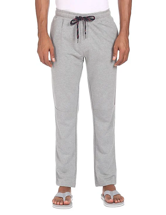 Men Grey I673 Comfort Fit Solid Cotton Polyester Lounge Pants - Pack Of 1 - Image 6