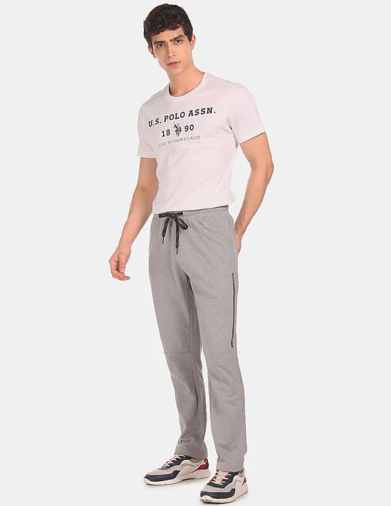 Men Grey I673 Comfort Fit Solid Cotton Polyester Lounge Pants - Pack Of 1 - Image 2