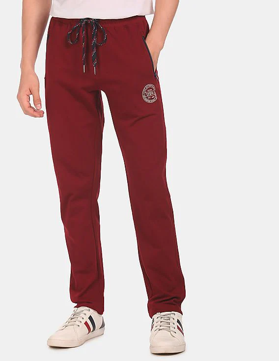 Men Maroon I671 Comfort Fit Solid Cotton Polyester Lounge Pants - Pack Of 1