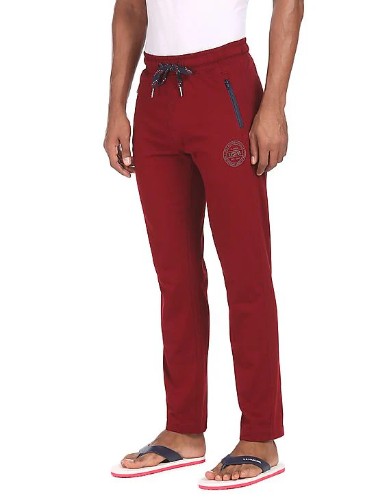 Men Maroon I671 Comfort Fit Solid Cotton Polyester Lounge Pants - Pack Of 1 - Image 3