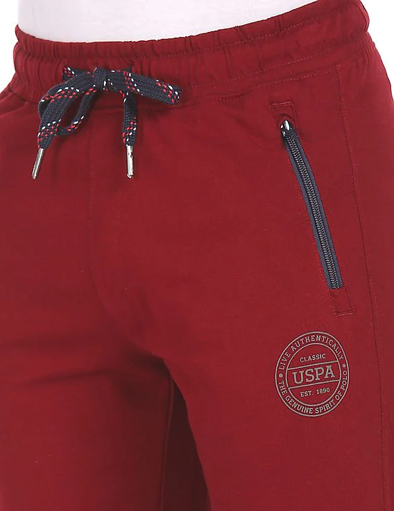 Men Maroon I671 Comfort Fit Solid Cotton Polyester Lounge Pants - Pack Of 1 - Image 5