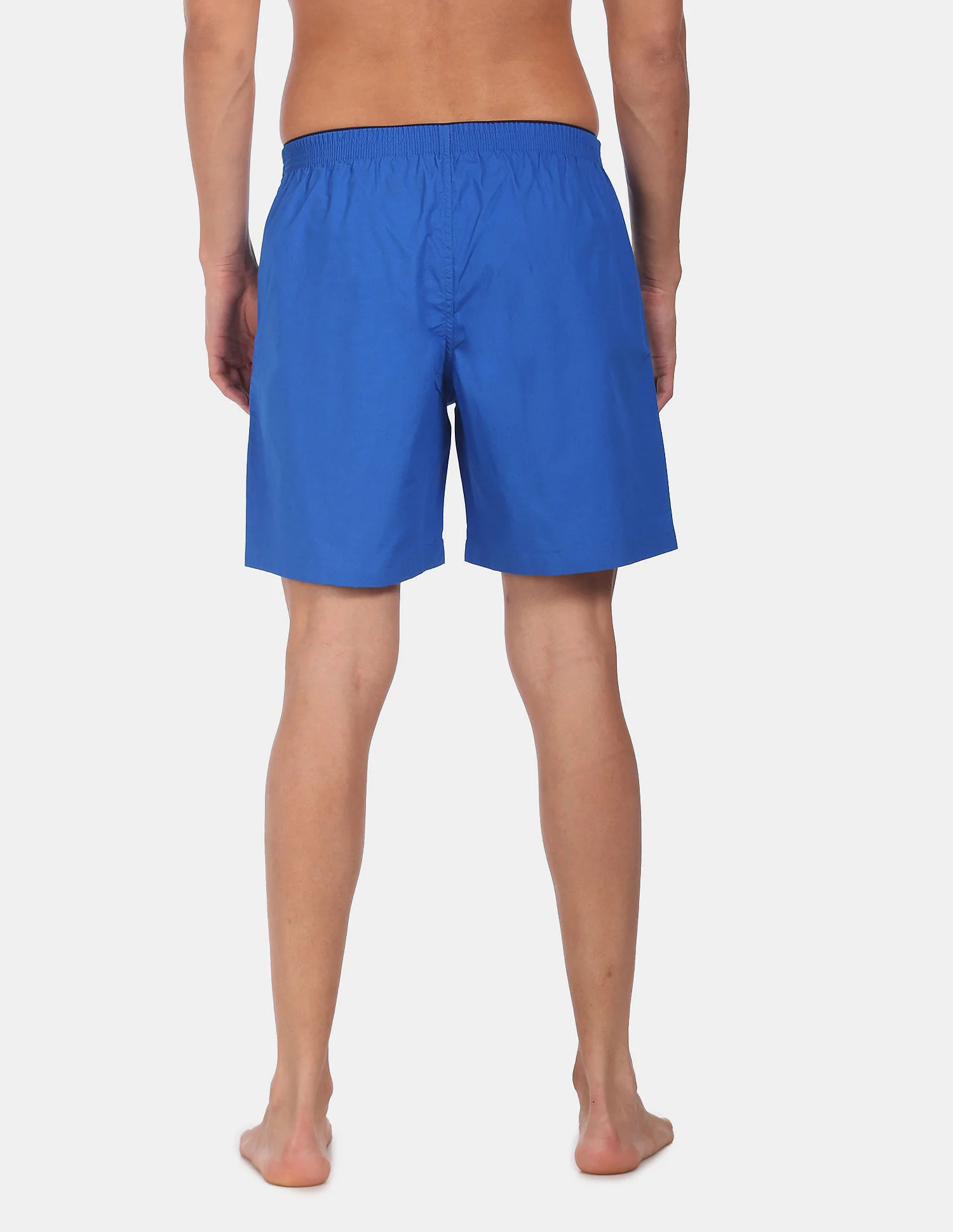 Men Mid. Blue IYAA Comfort Fit solid Cotton Boxers - Pack Of 1 - Image 5