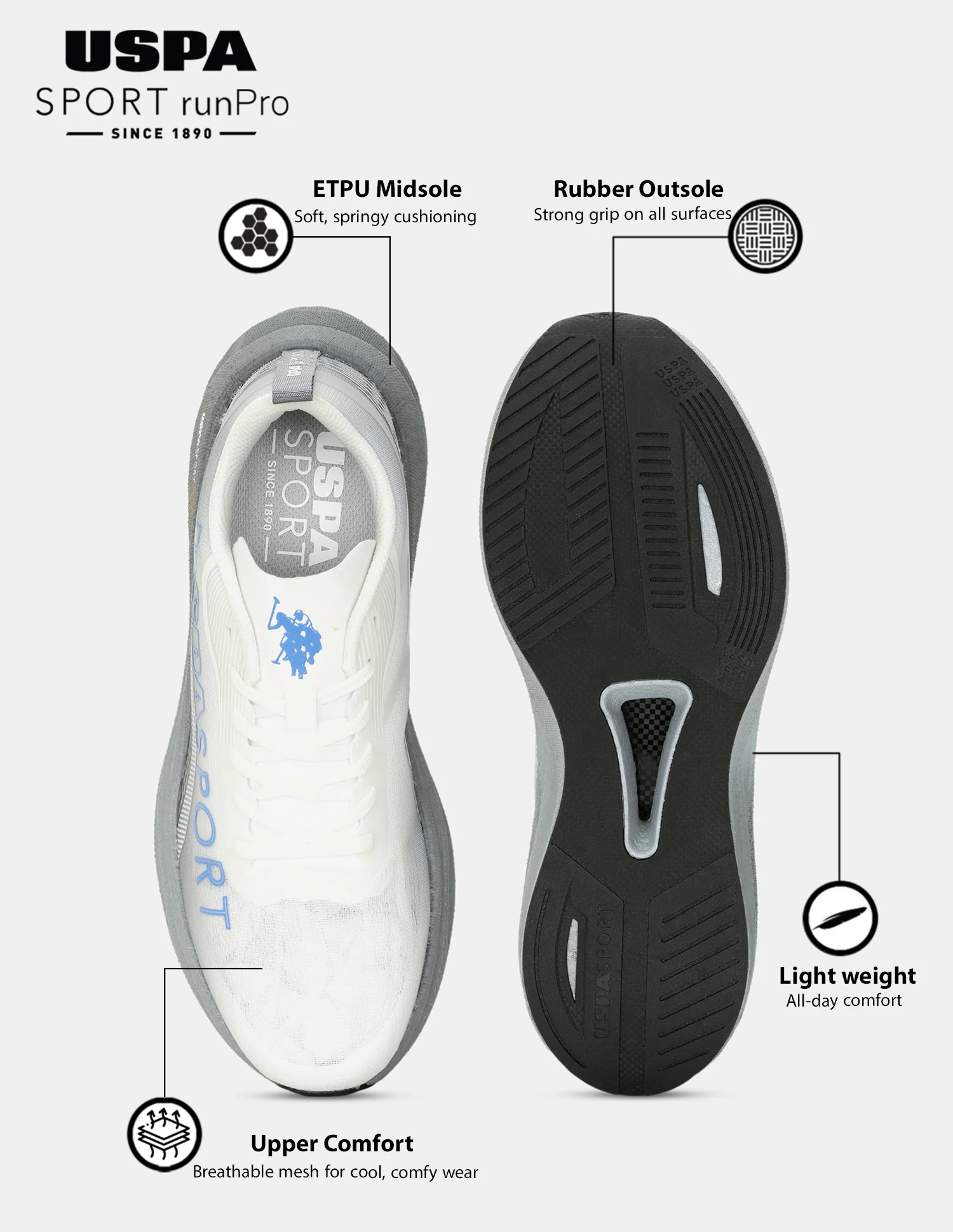 Men Oskar USPA Sport Runpro Running Shoes - Image 3