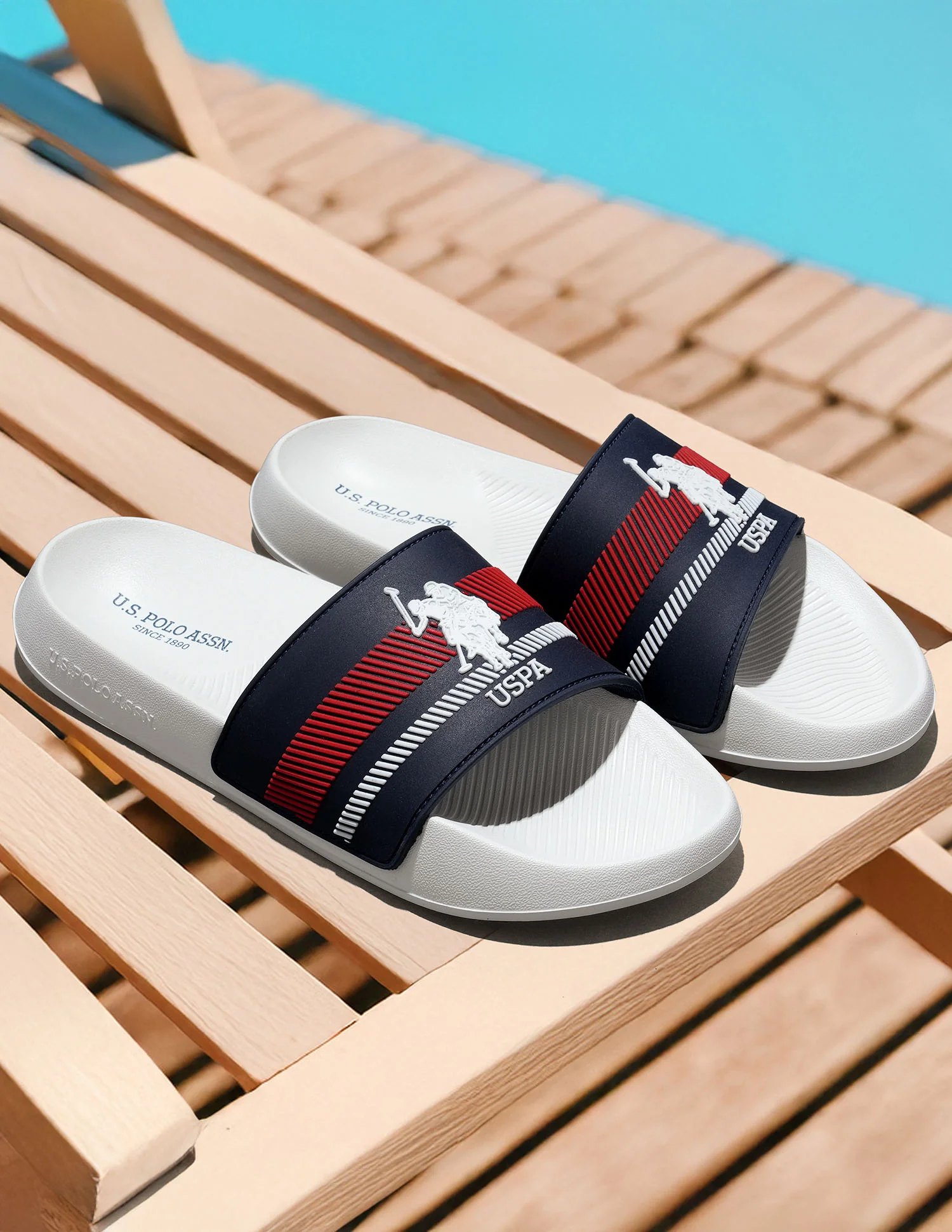 Men Rafa Brand Printed Sliders