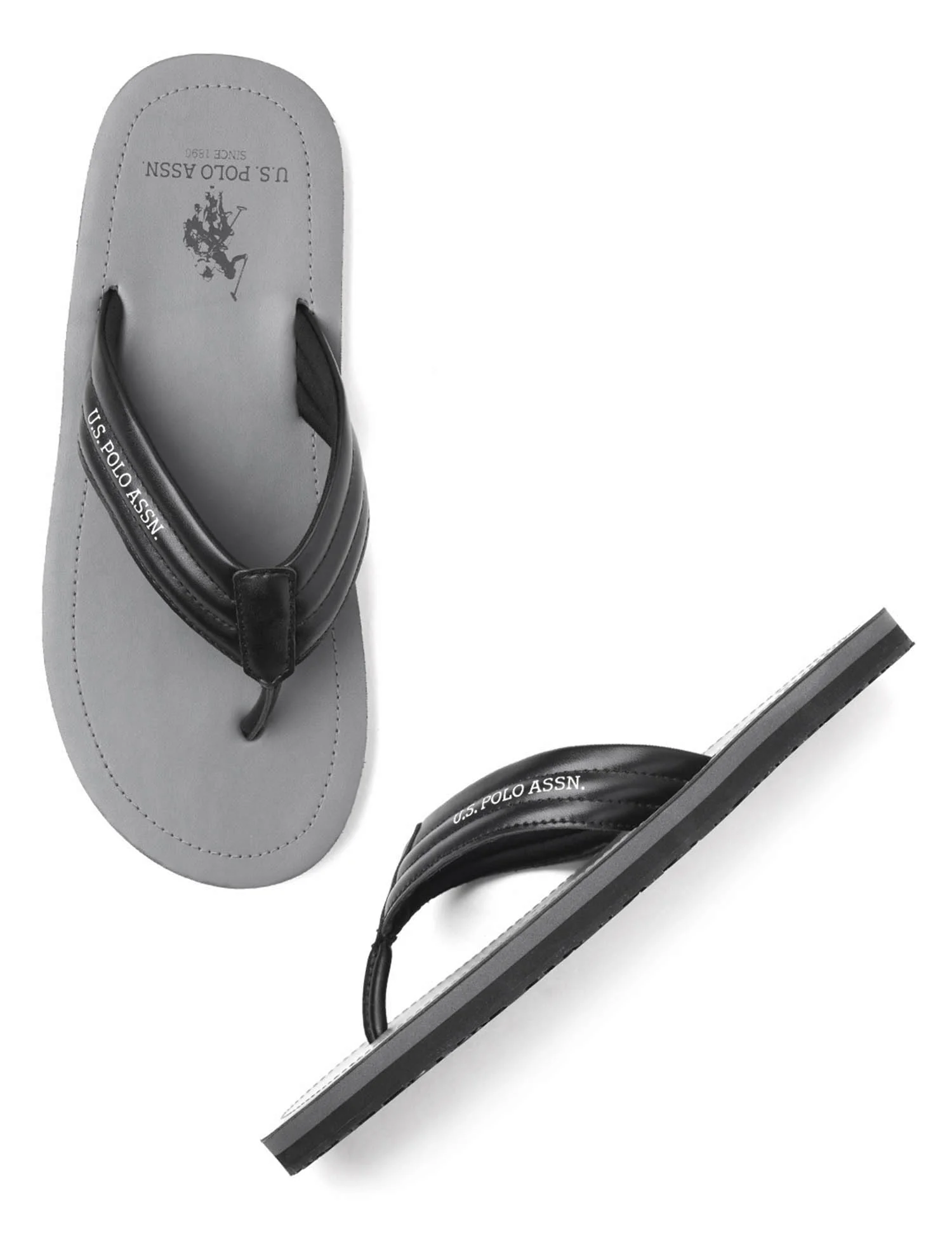 Men Terry Solid Flip Flops - Image 2