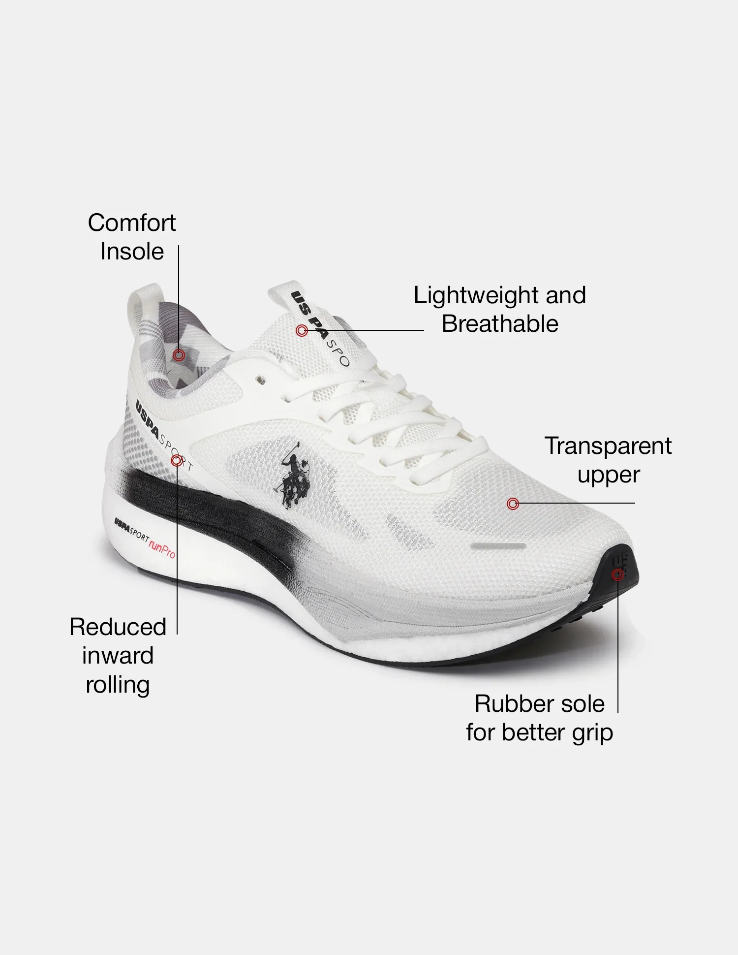 Men Werner USPA Sport Runpro Running Shoes - Image 10
