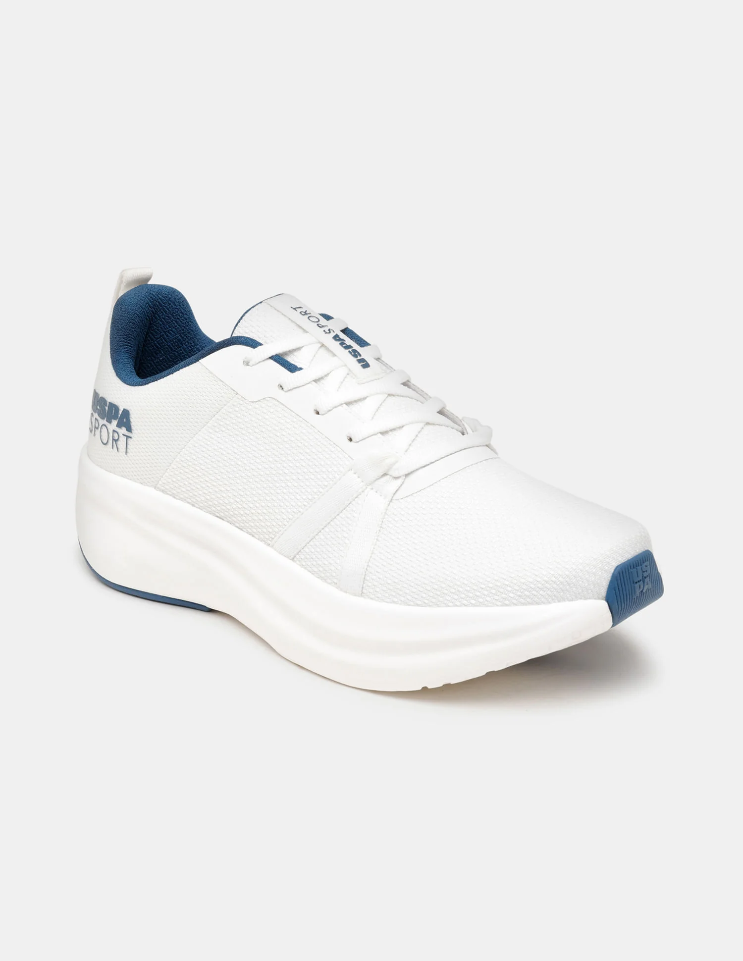Men White Lance Uspa Sport Sneakers - Image 2