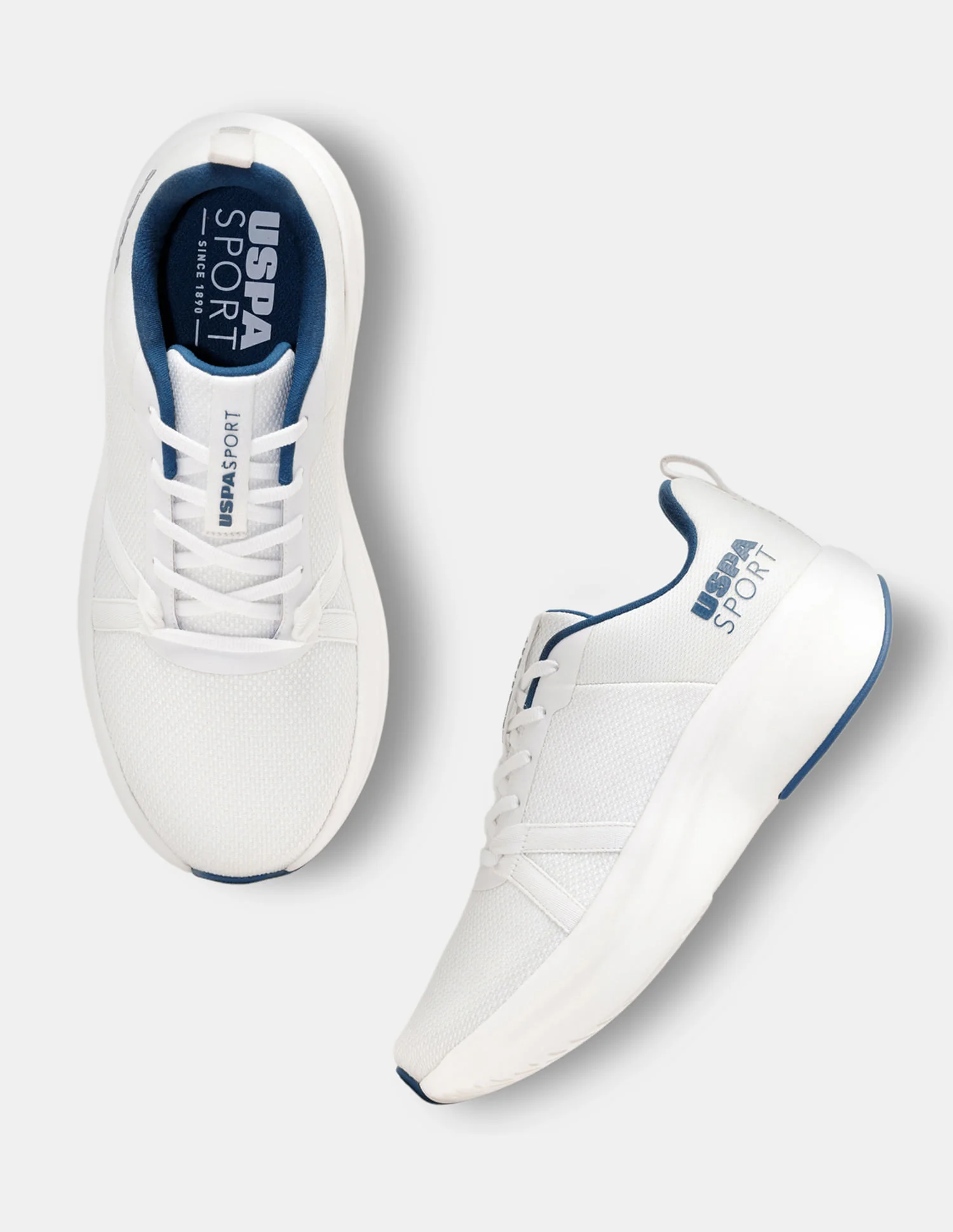 Men White Lance Uspa Sport Sneakers - Image 3