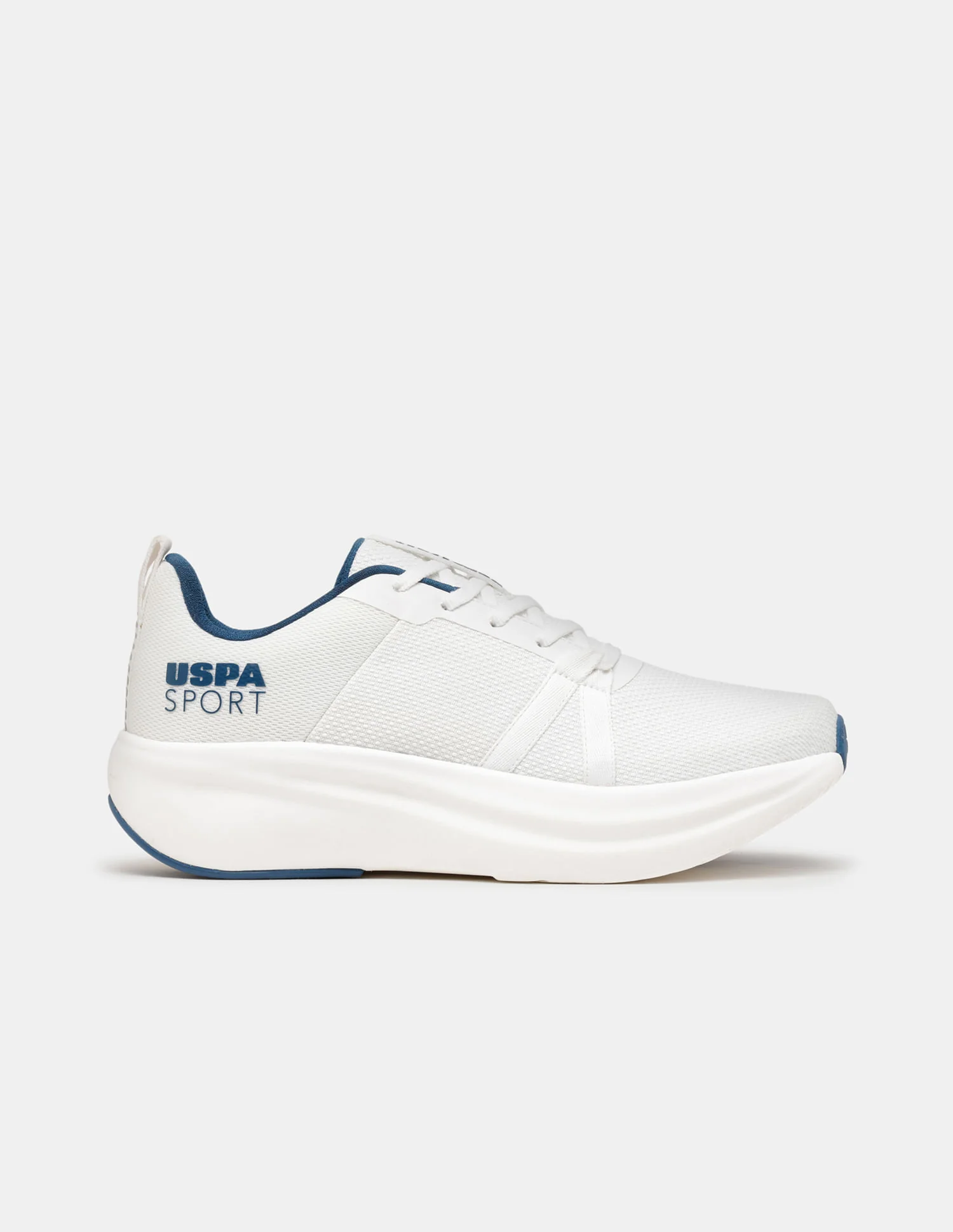 Men White Lance Uspa Sport Sneakers - Image 6