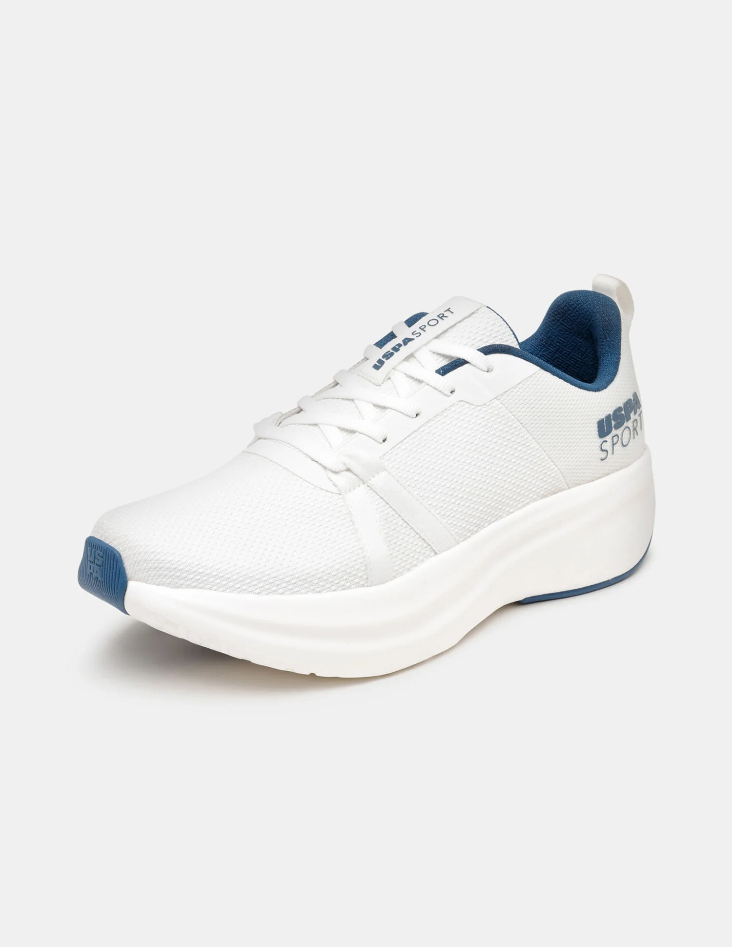 Men White Lance Uspa Sport Sneakers - Image 7