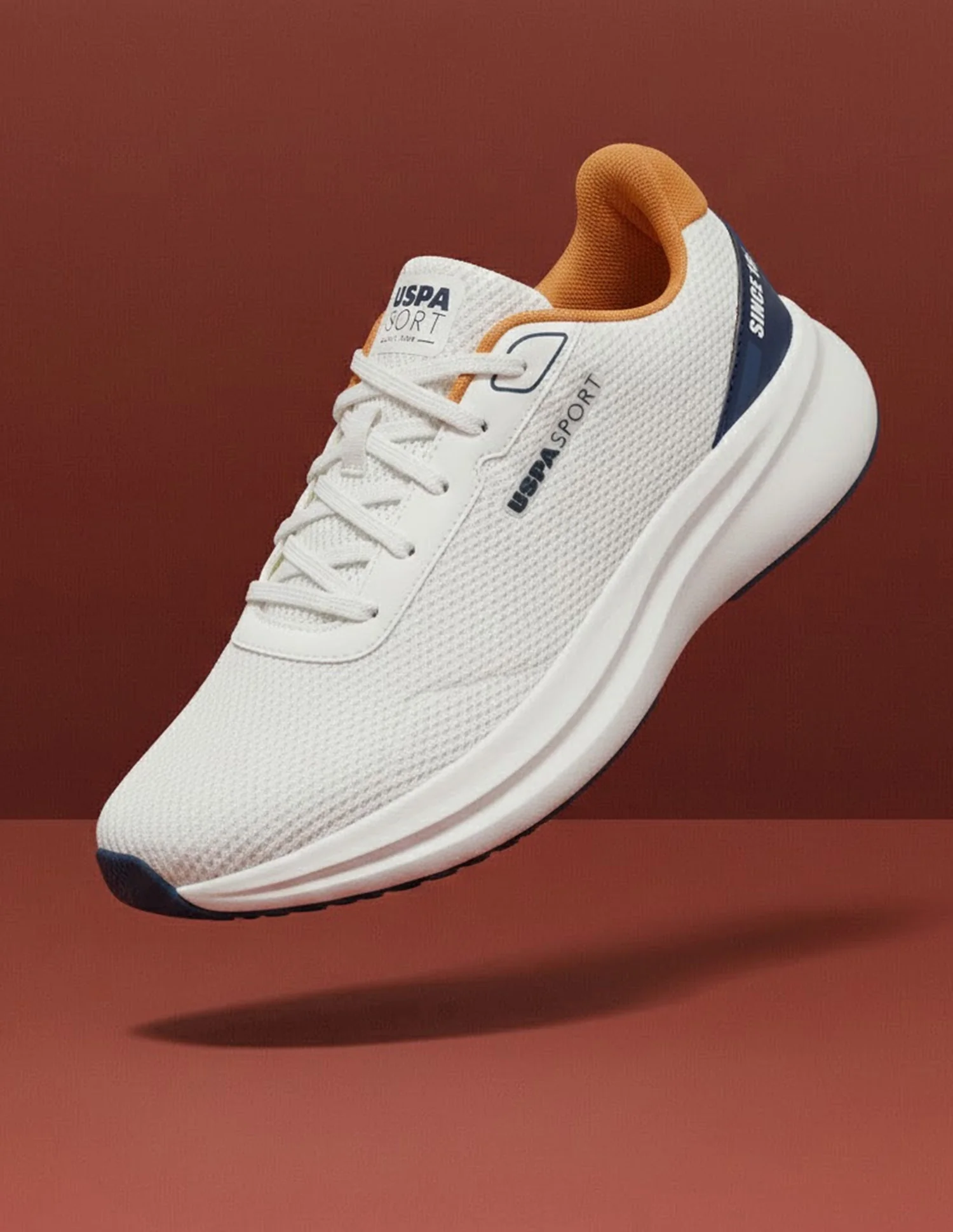 Men White Ryder Uspa Sport Sneakers