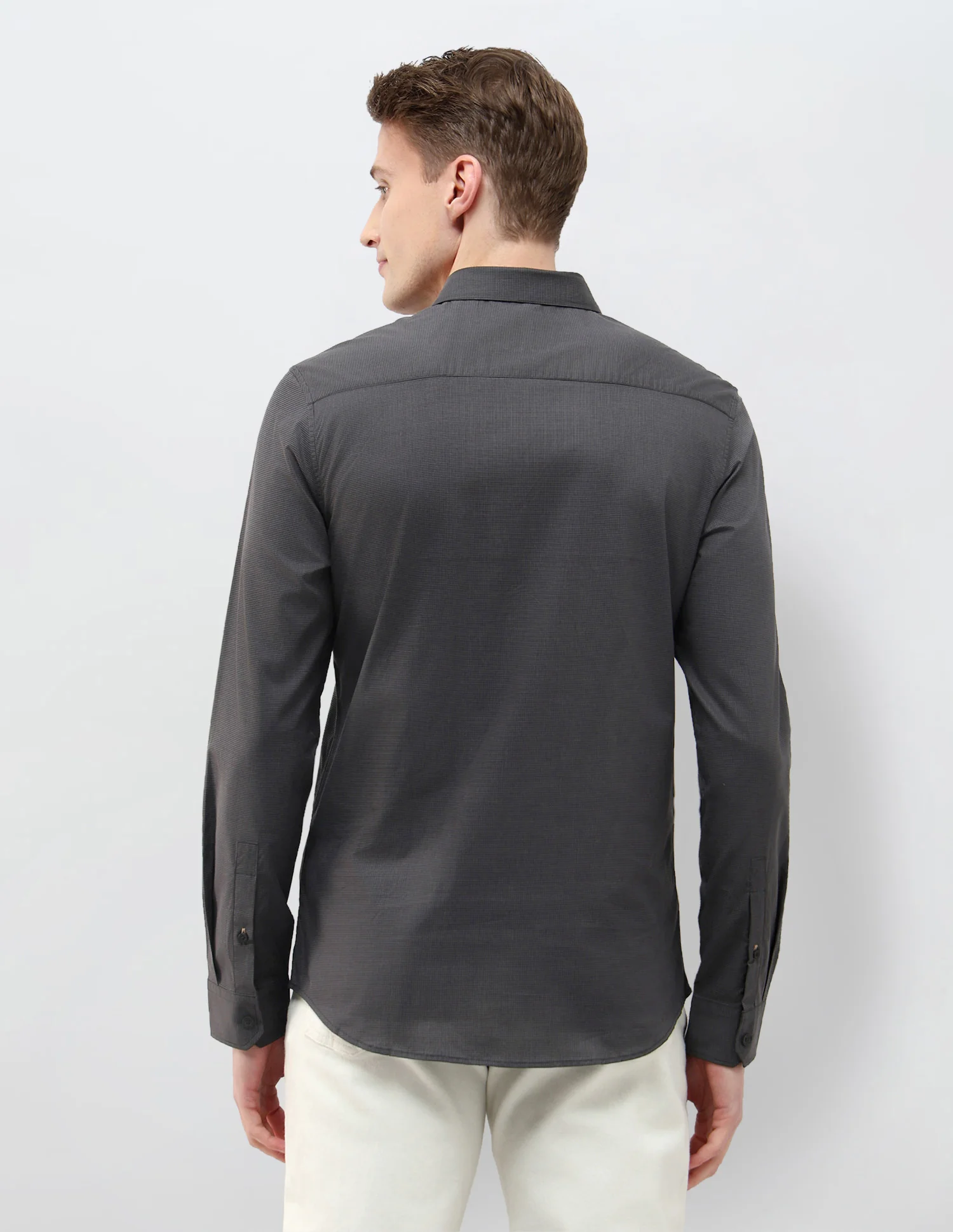 Micro Checked Black & Gold Shirt - Image 5