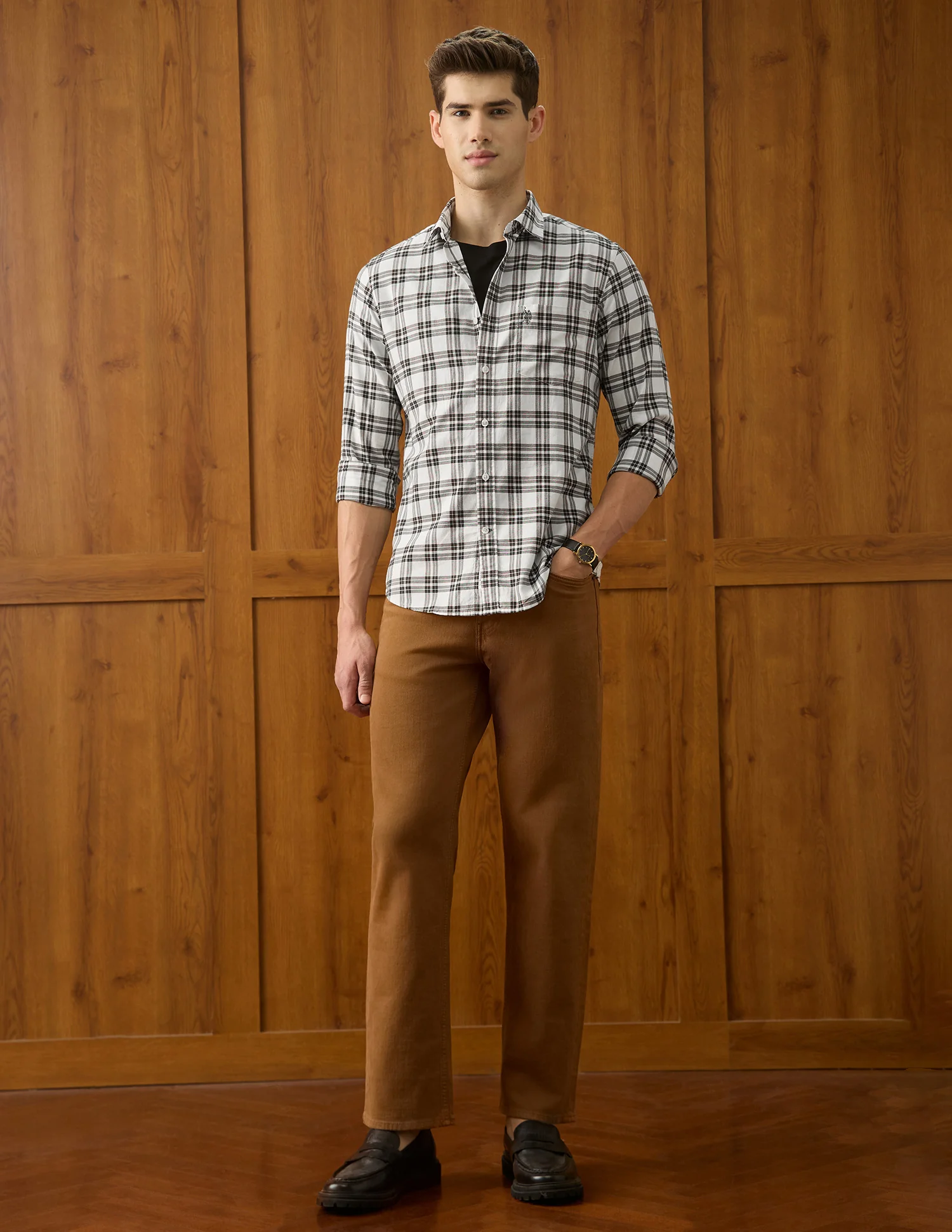 Micro Checked Regular Fit Shirt - Image 3