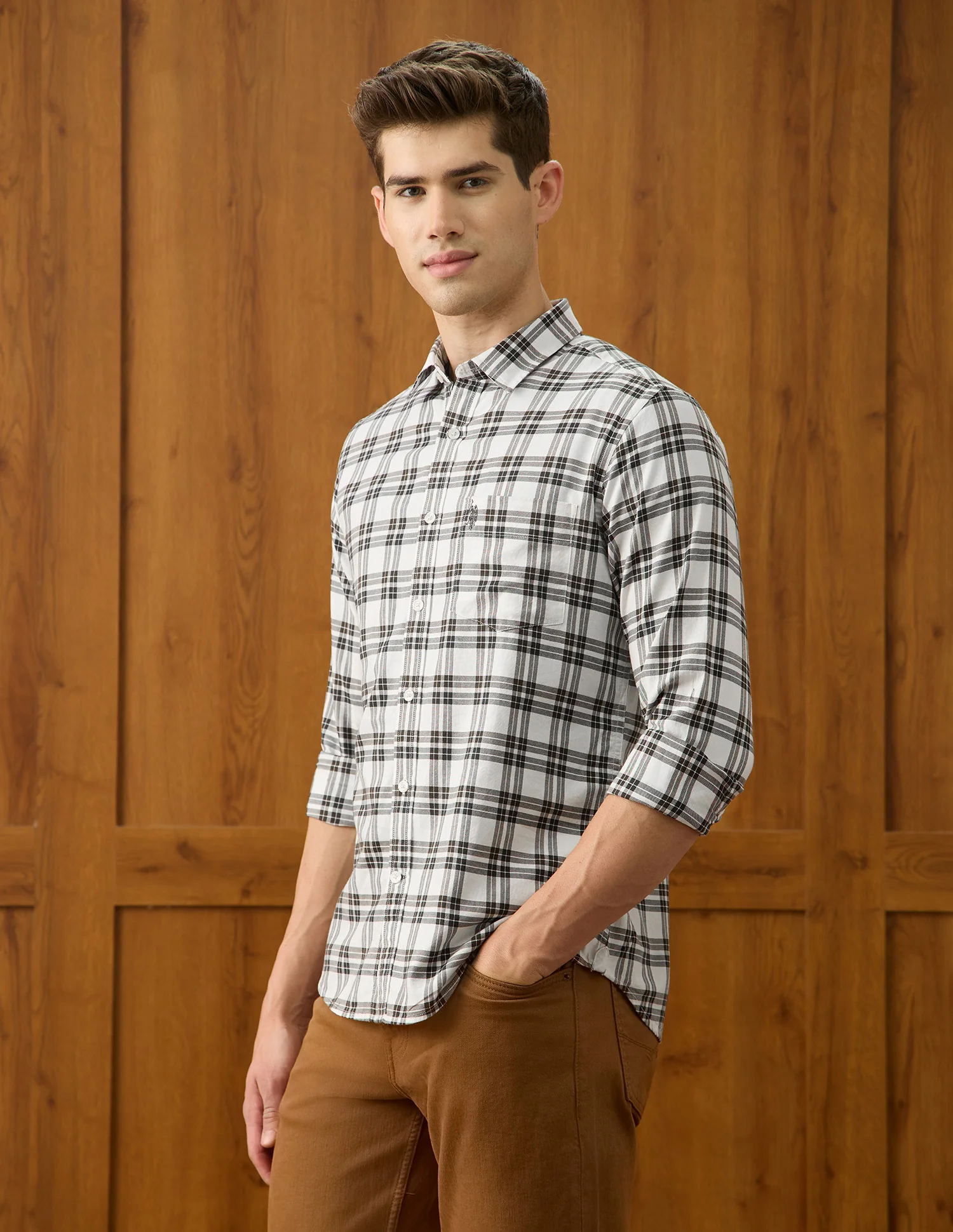 Micro Checked Regular Fit Shirt - Image 4