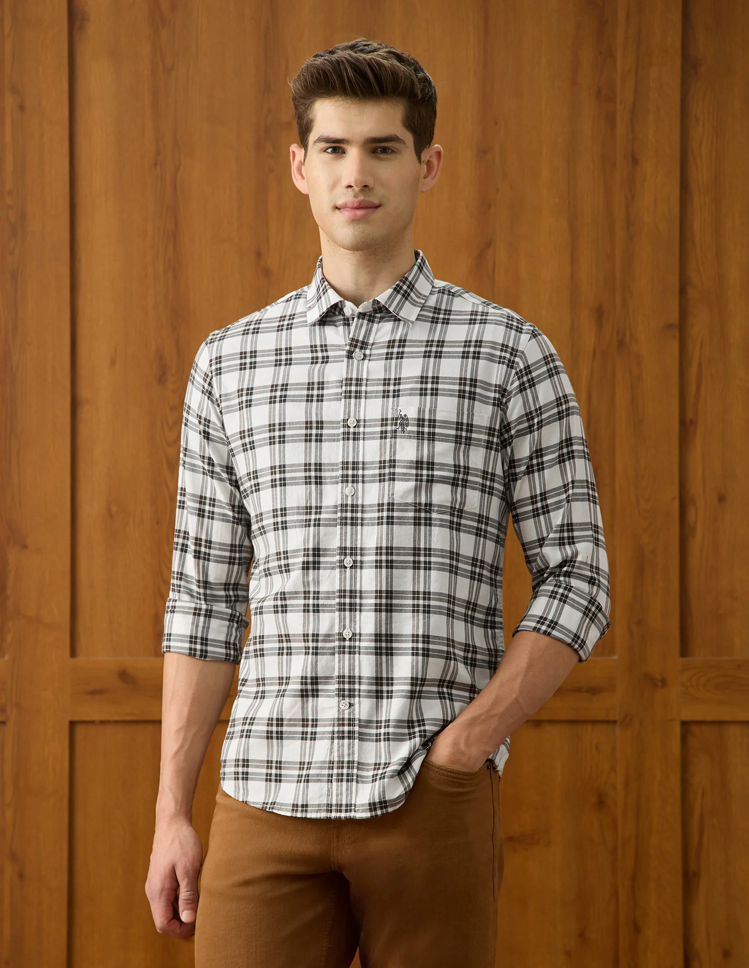 Micro Checked Regular Fit Shirt - Image 6